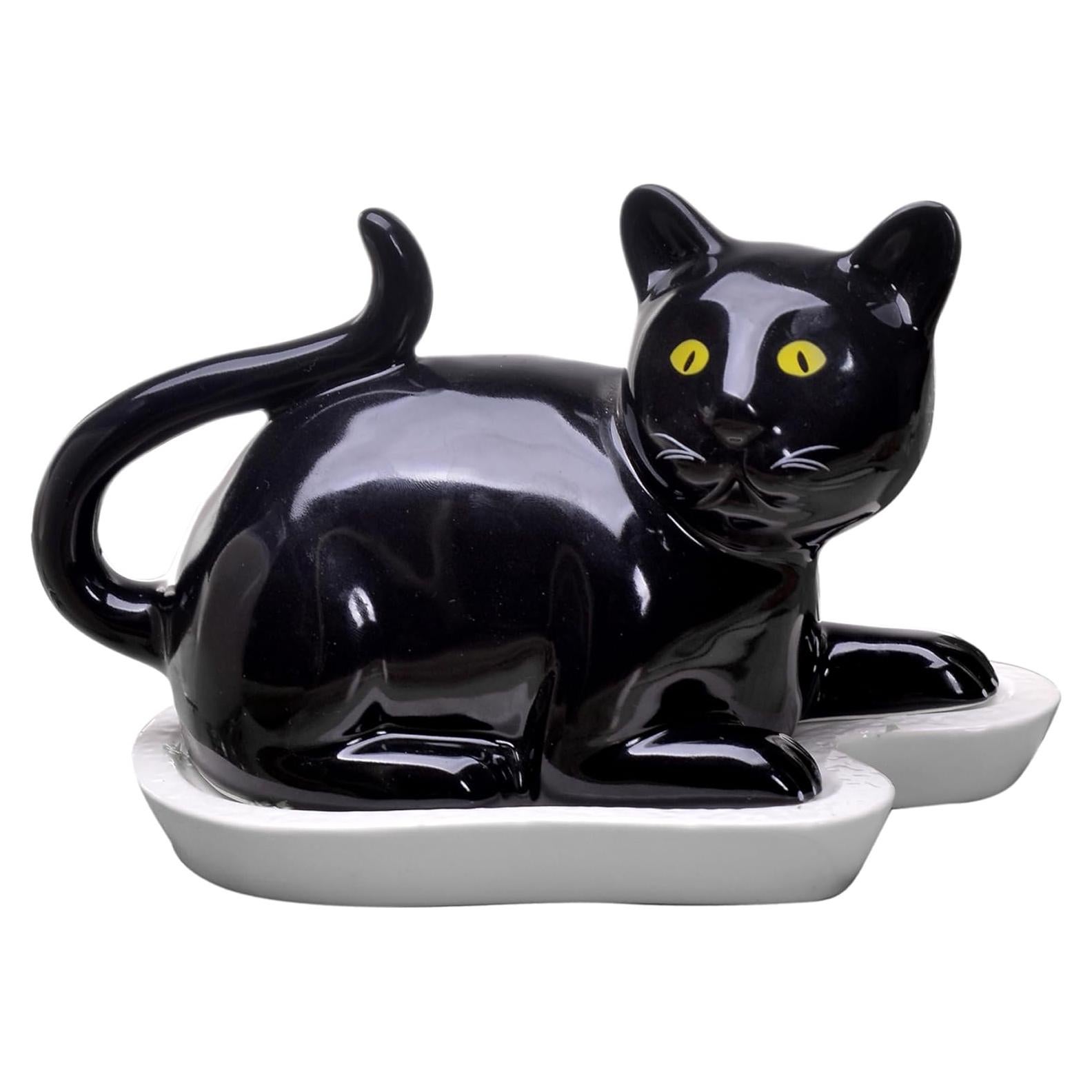 Plato de Mantequilla Gato Negro Azaliandsons 19.8x11.9cm