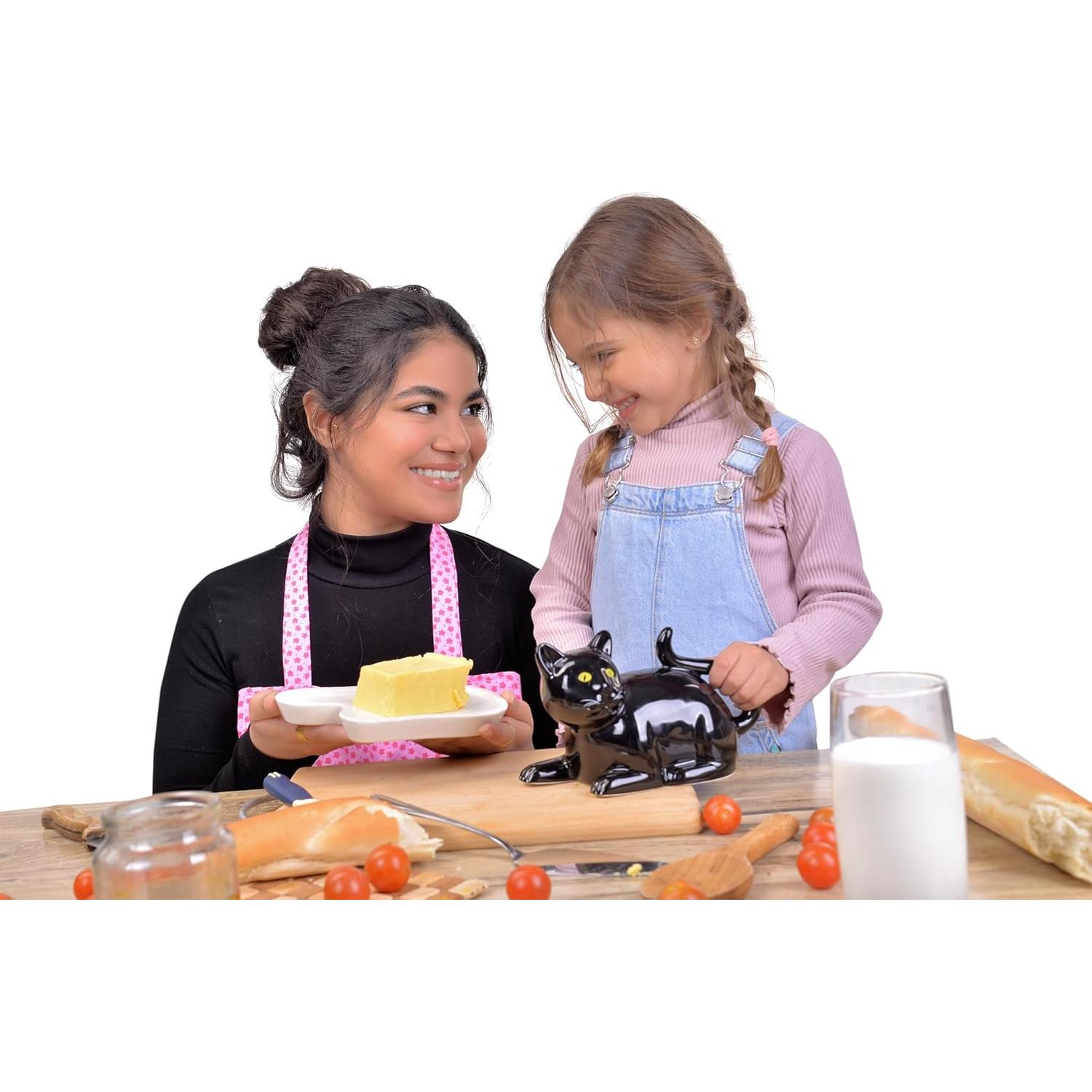 Plato de Mantequilla Gato Negro Azaliandsons 19.8x11.9cm