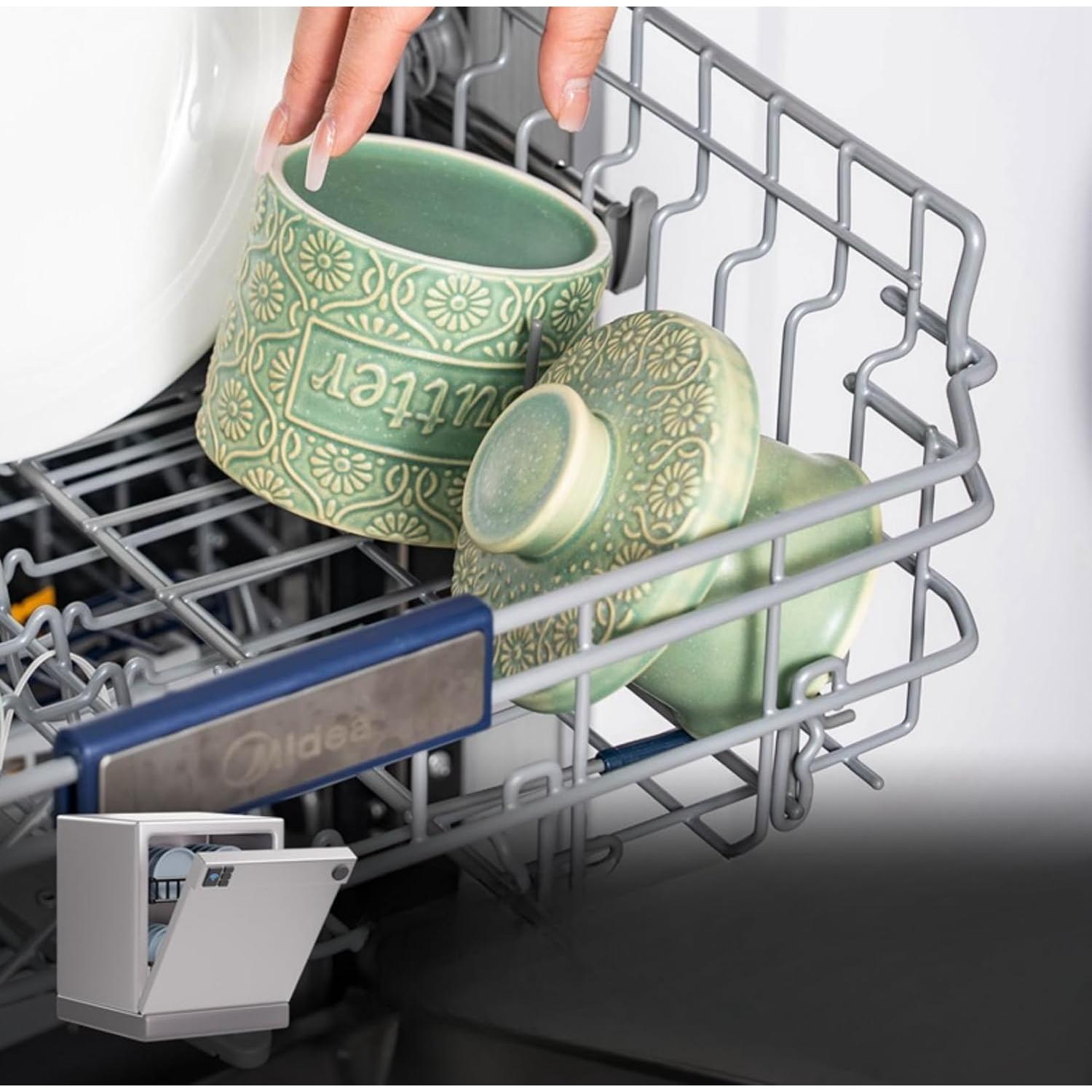 Recipiente de Mantequilla Cerámica Zntinyb 170g Verde con Tapa