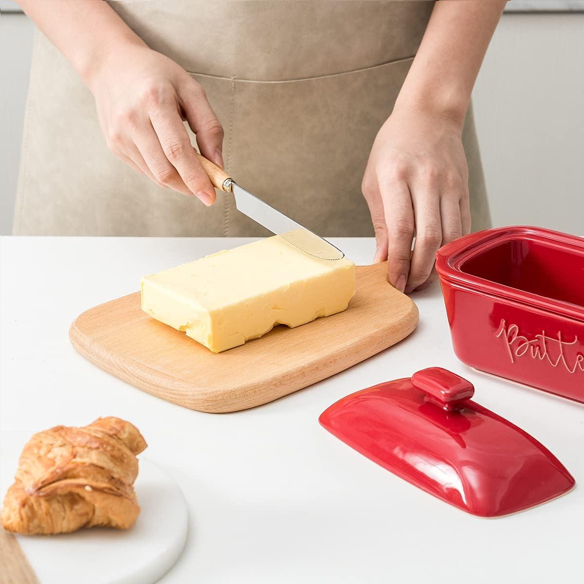 Tazón para Mantequilla Cerámica Elementos Divertidos 0.28L Rojo