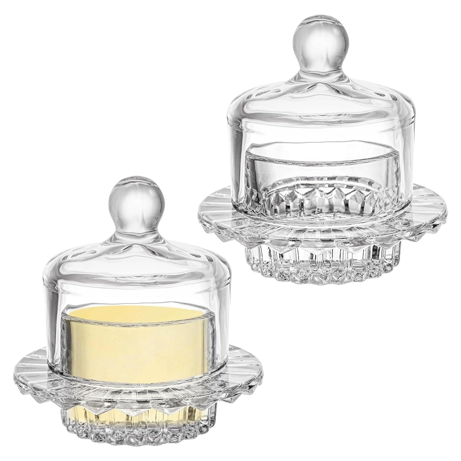 Plato de Mantequilla de Vidrio Frcctre 2 Piezas 12.7 cm