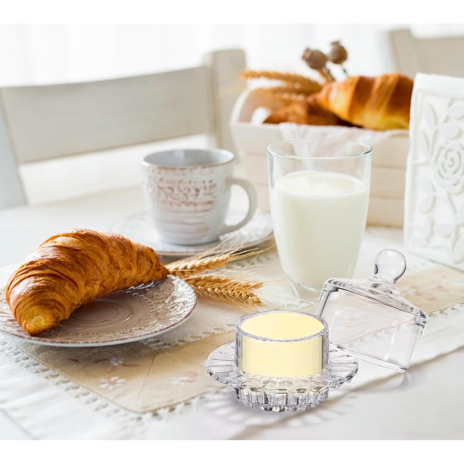 Plato de Mantequilla de Vidrio Frcctre 2 Piezas 12.7 cm