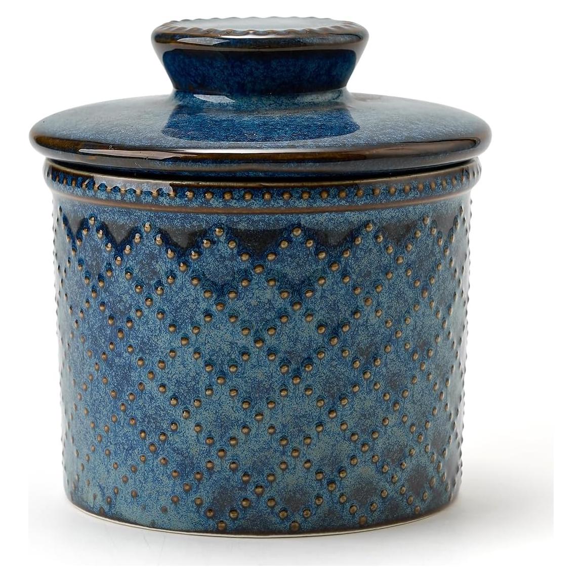 Crock de Cerámica para Mantequilla XELA - Azul - 0.77 kg