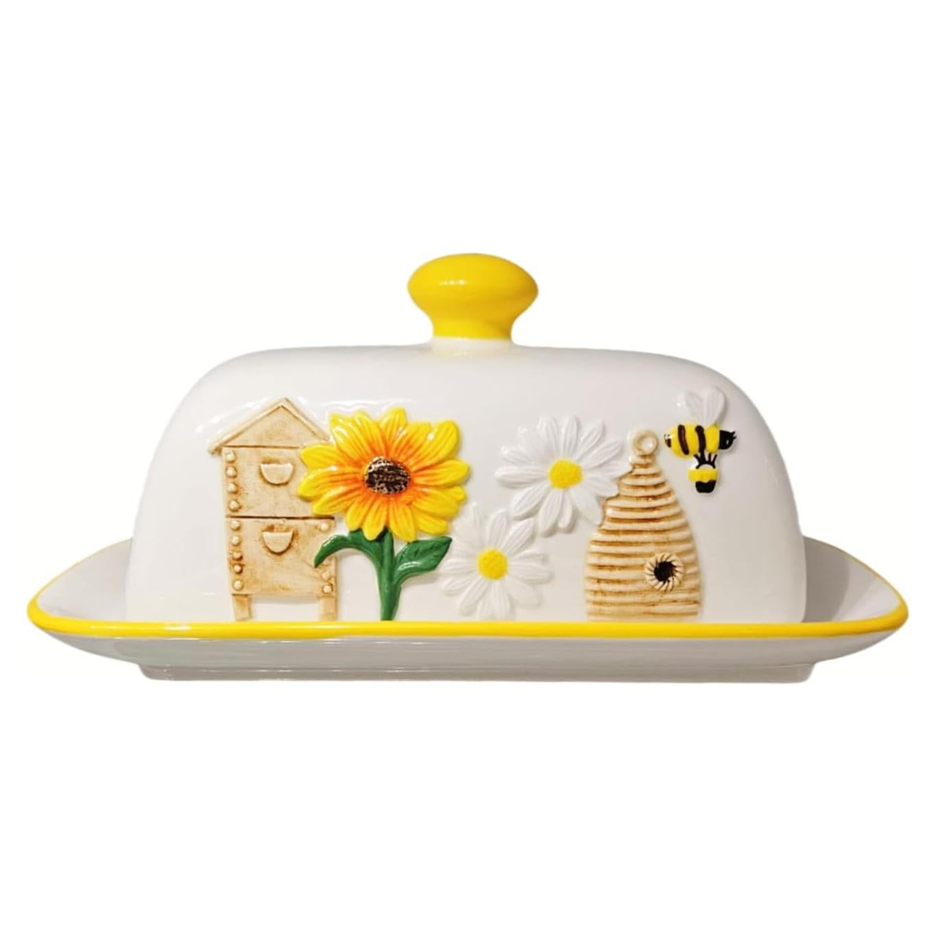 Plato de Mantequilla Cerámica HAN SHENG con Tapa 22.1x12.4cm