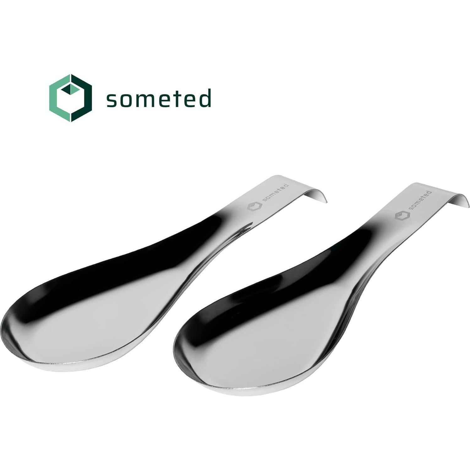 Set de Soporte para Cucharas Acero Inoxidable SOMETED - 2 Piezas