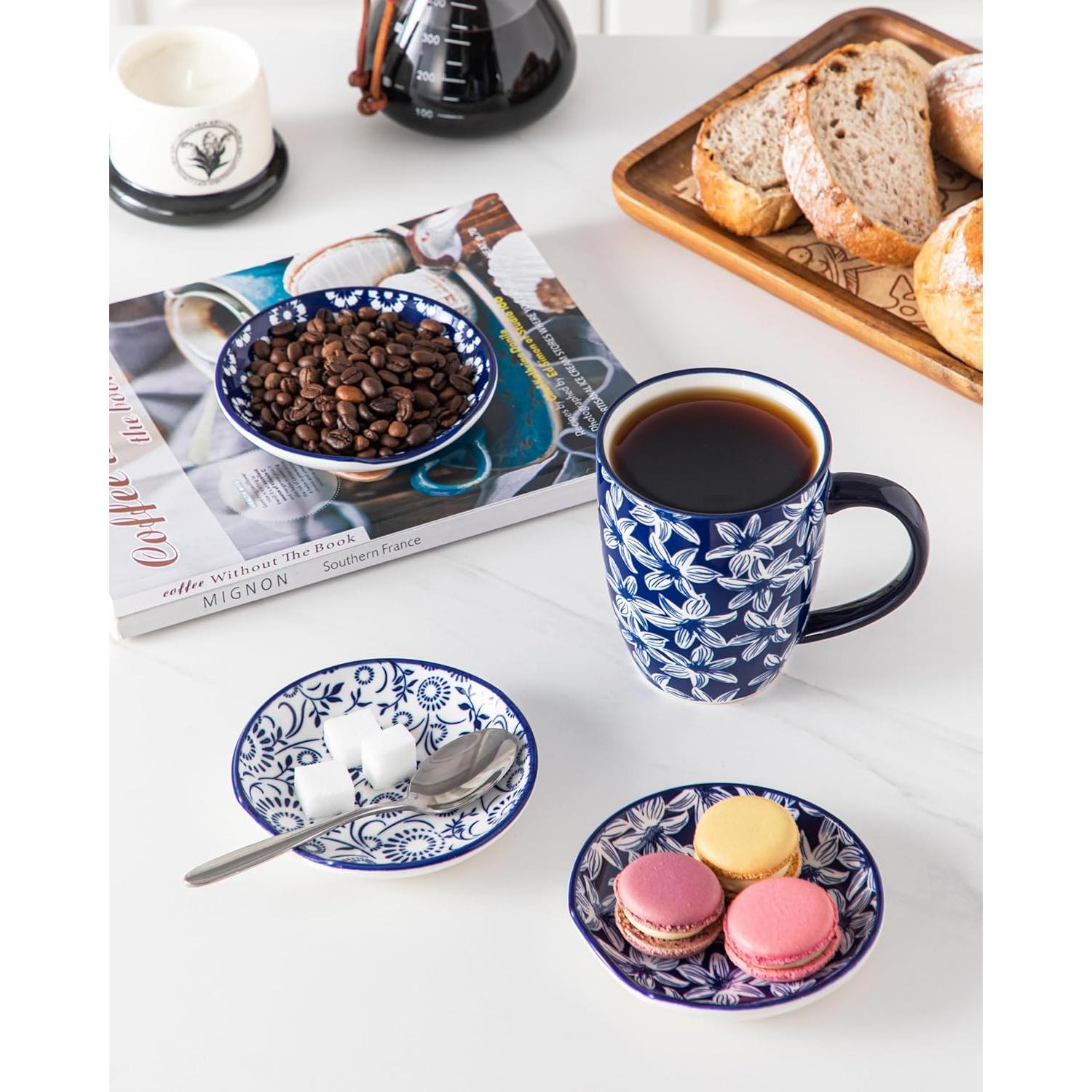 Set de 6 Reposapucheros de Cerámica vancasso SELENE Azul y Blanco