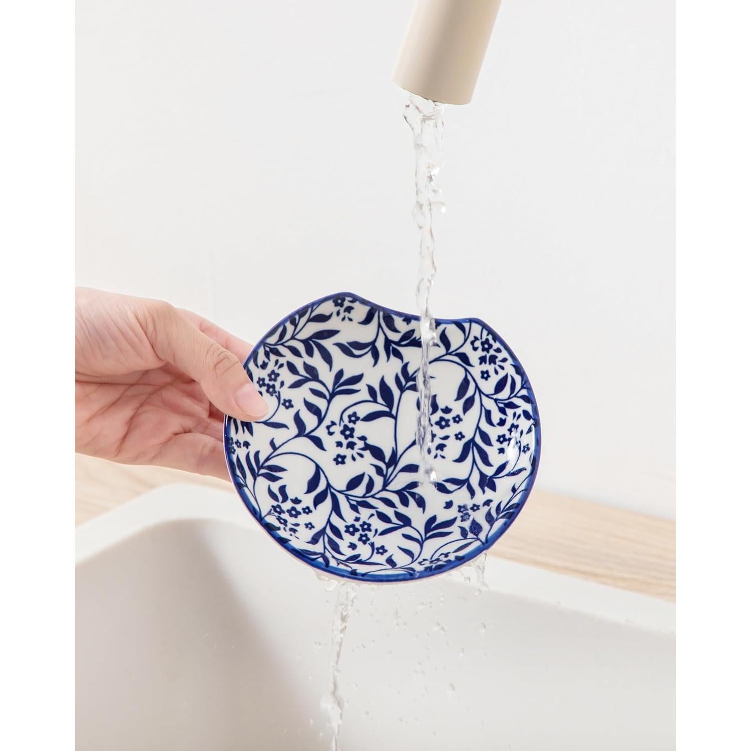 Set de 6 Reposapucheros de Cerámica vancasso SELENE Azul y Blanco