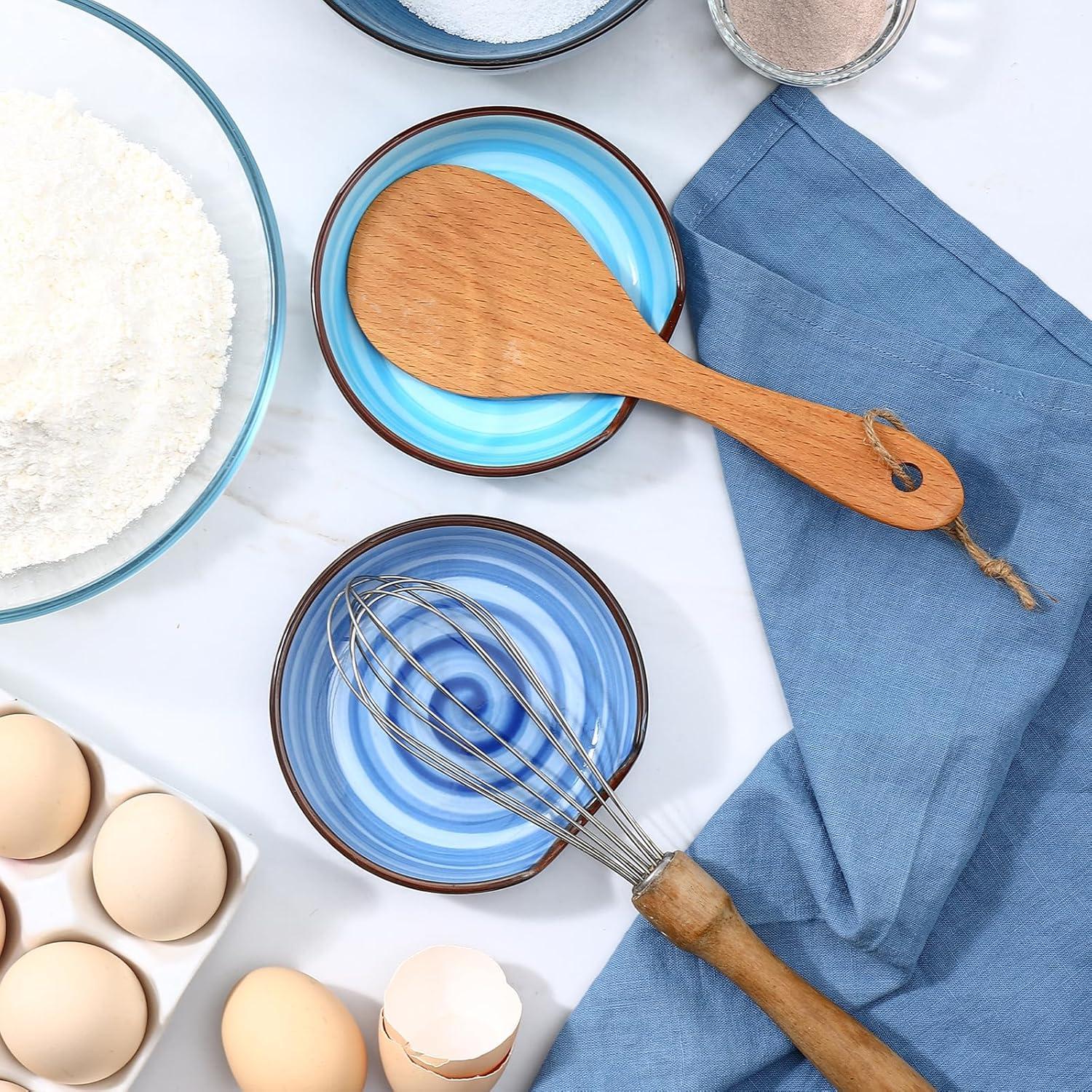 Soporte para Cucharas de Cerámica Selamica Set de 4 Azul