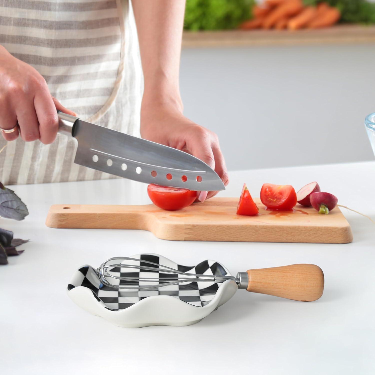 Soporte para cuchara cerámica Fashionstorm a cuadros 2 unidades