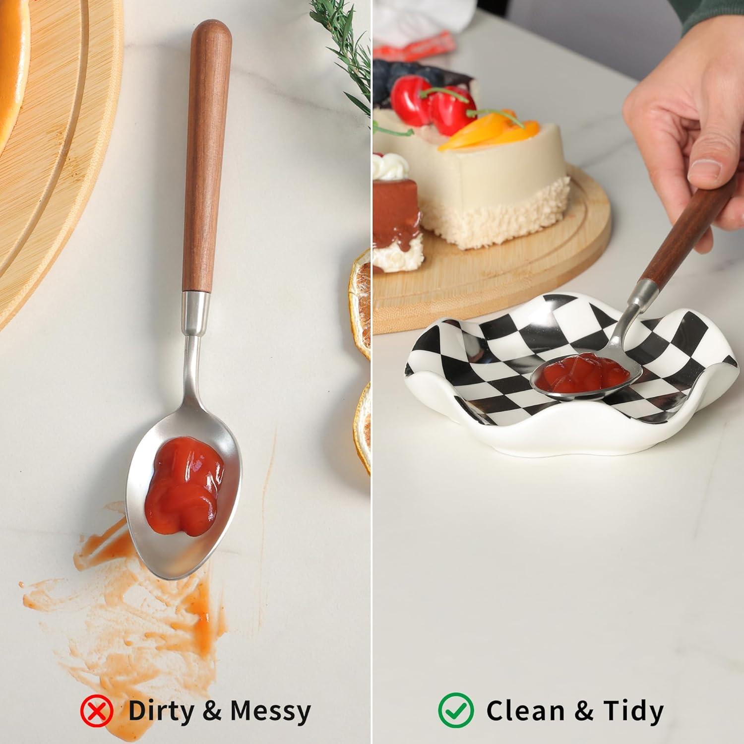 Soporte para cuchara cerámica Fashionstorm a cuadros 2 unidades