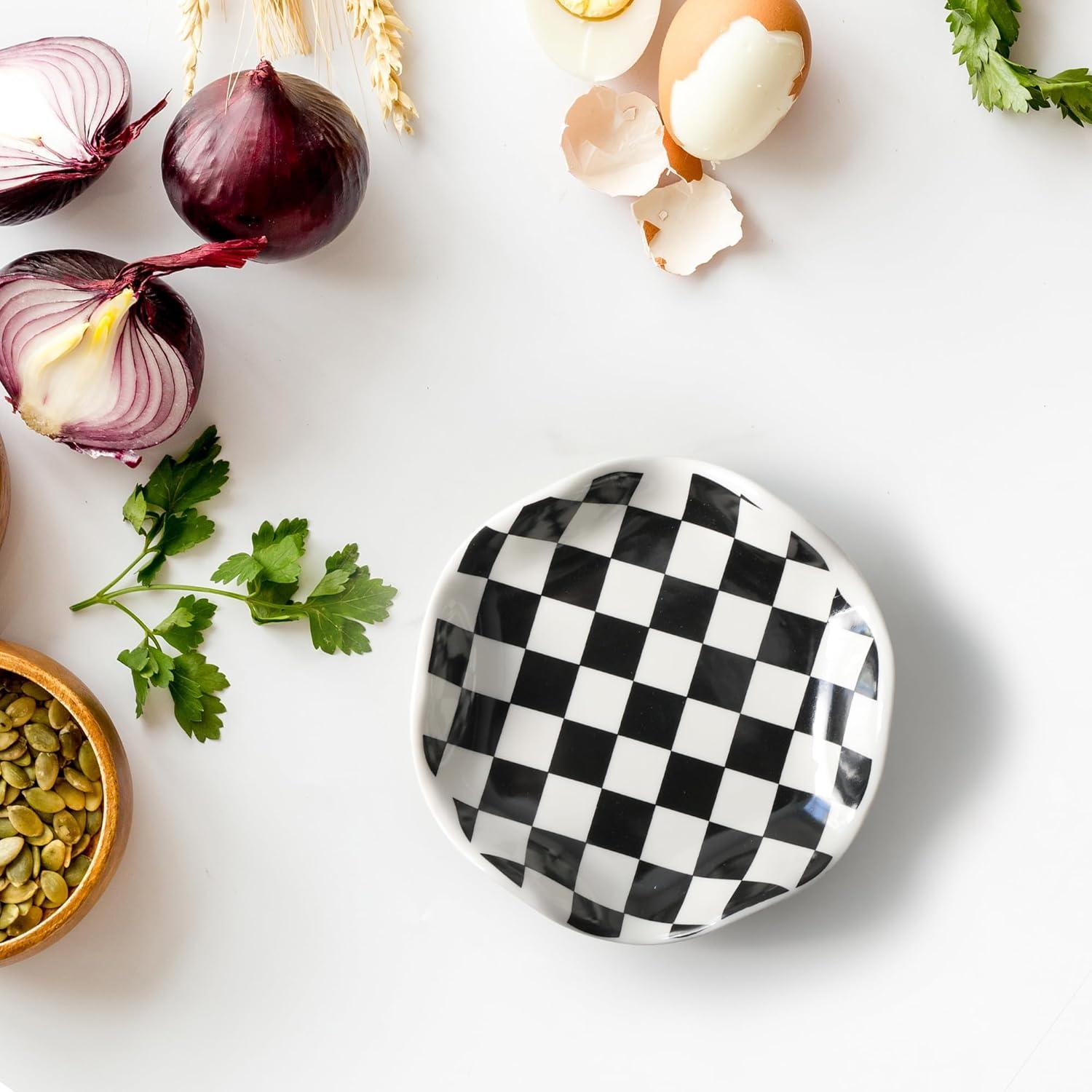 Soporte para cuchara cerámica Fashionstorm a cuadros 2 unidades