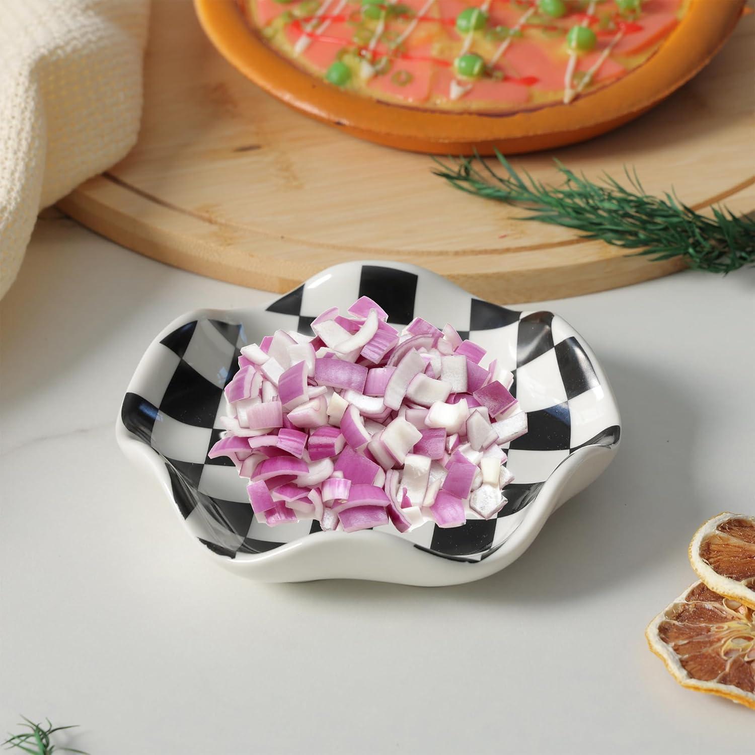 Soporte para cuchara cerámica Fashionstorm a cuadros 2 unidades