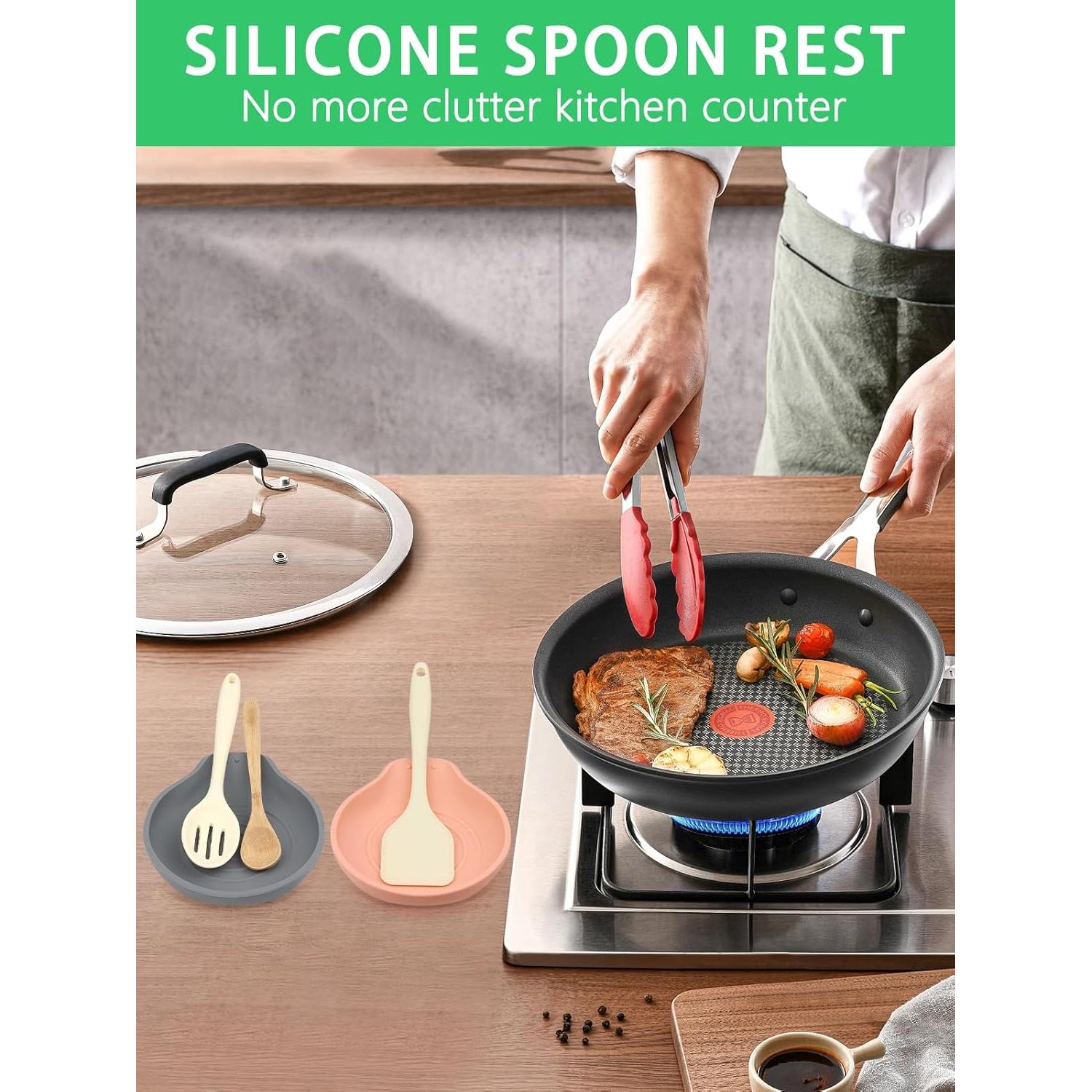 Soporte para cucharas de silicona LOMILD 15.5x13.6cm Rosa