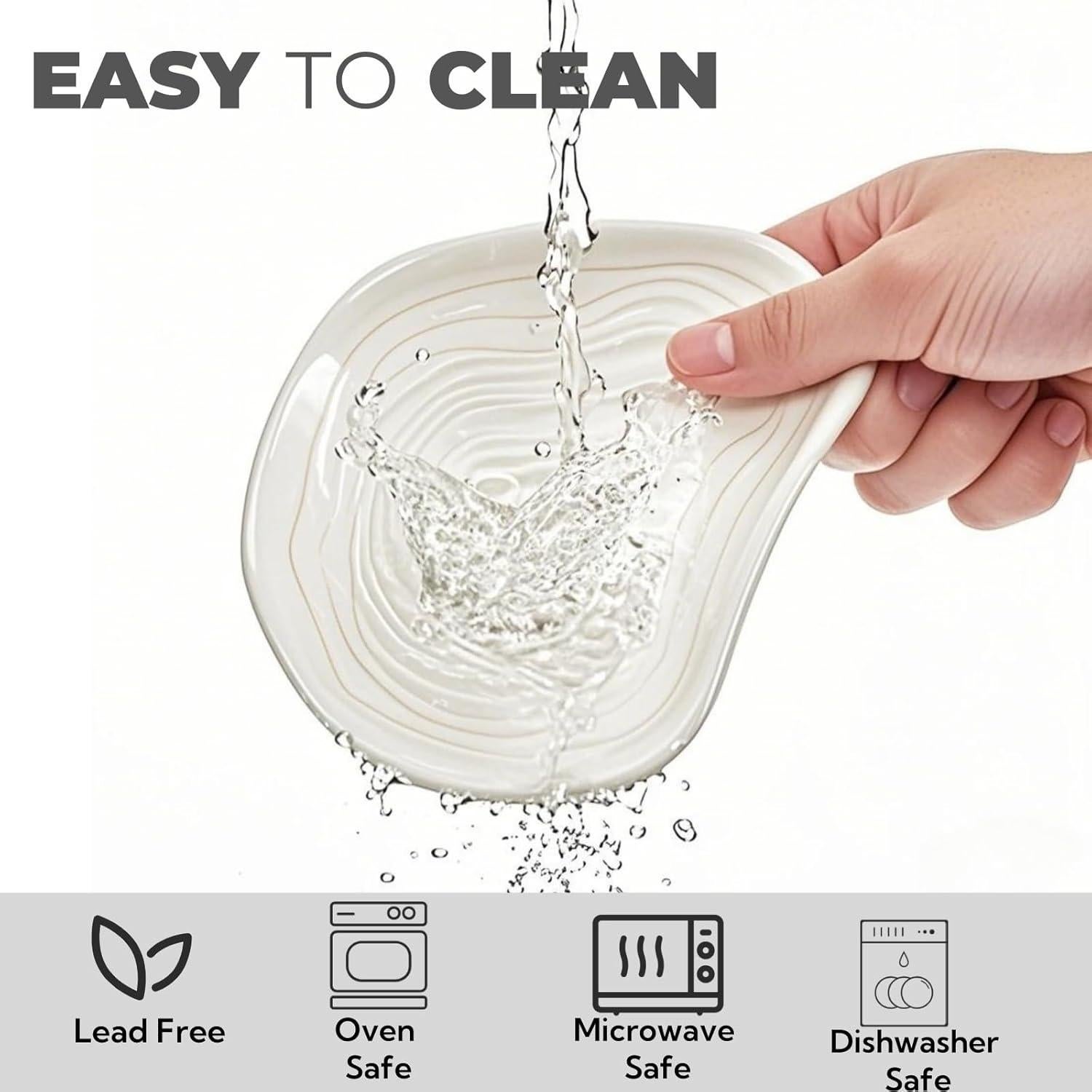 Paquete de 3 Soportes para Cucharas YIMITEE Cerámica 14.5 cm