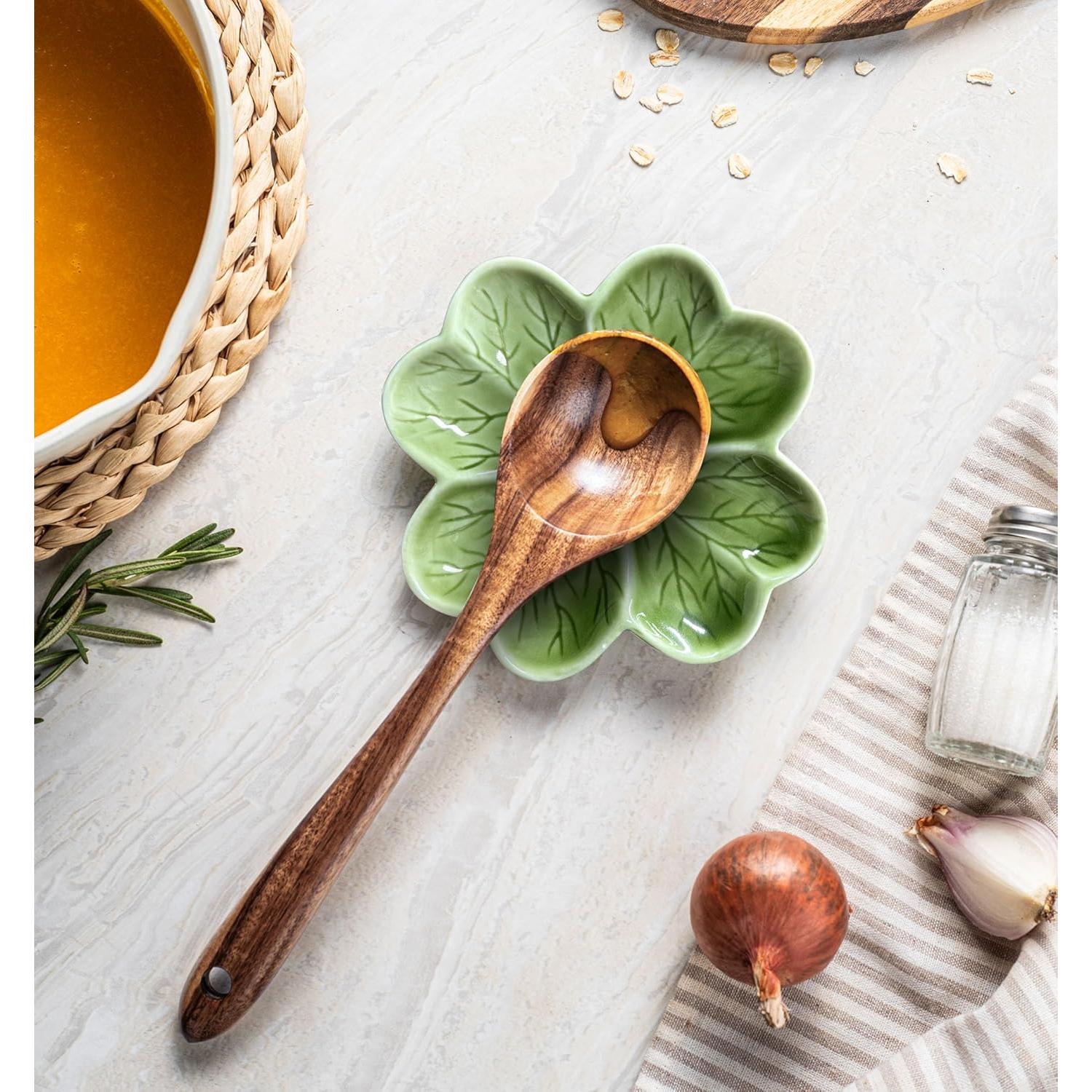 Soporte para Cucharas de Cerámica Veraelle 13.97 cm Verde