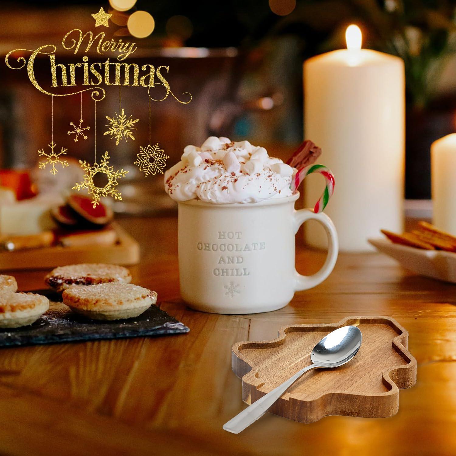 Soporte para cucharas de Navidad Ayiaren - Madera de Acacia