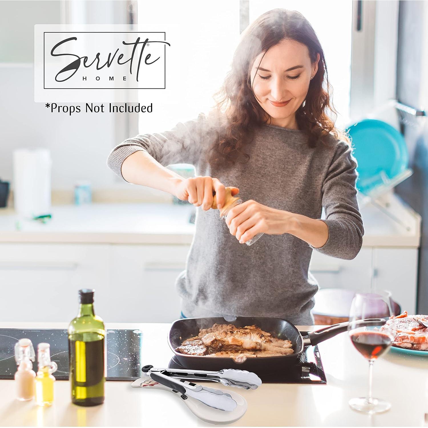 Soporte para cuchara de cerámica Chef Gordo - 29.85x10.16cm