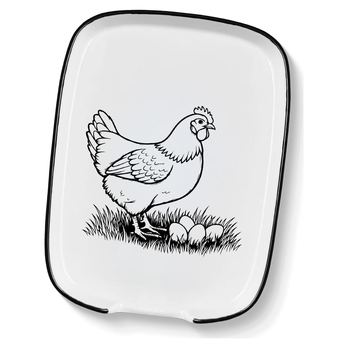 Soporte para Cucharas de Cerámica WSLCHOVE Pollo Divertido 14.73x11.37cm