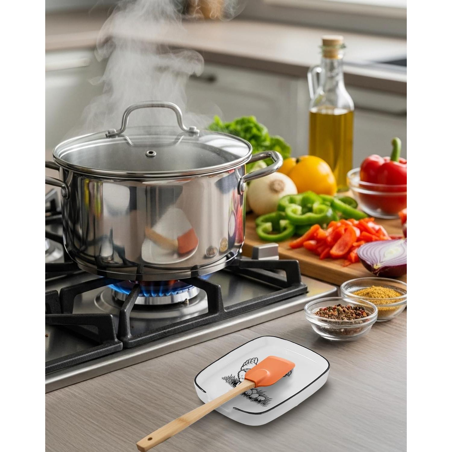 Soporte para Cucharas de Cerámica WSLCHOVE Pollo Divertido 14.73x11.37cm