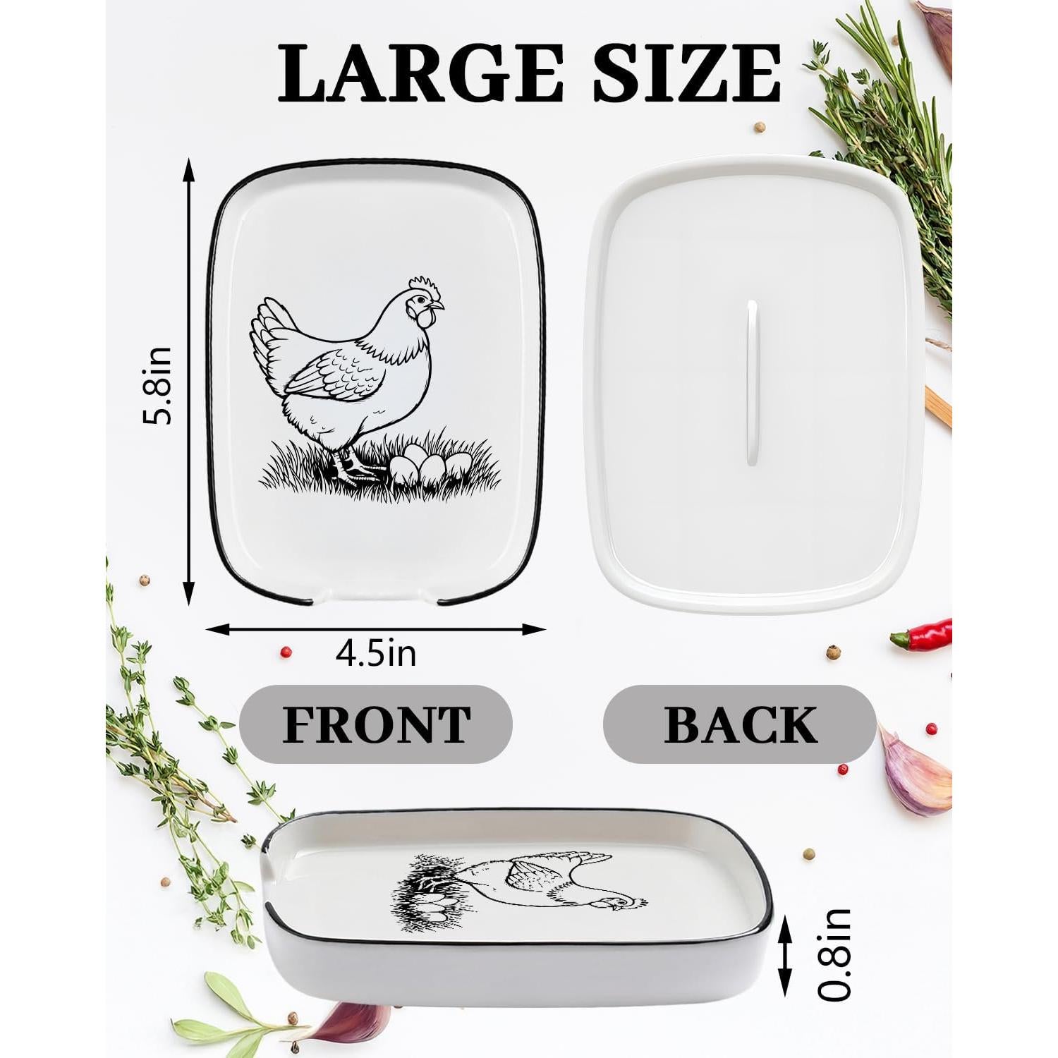 Soporte para Cucharas de Cerámica WSLCHOVE Pollo Divertido 14.73x11.37cm