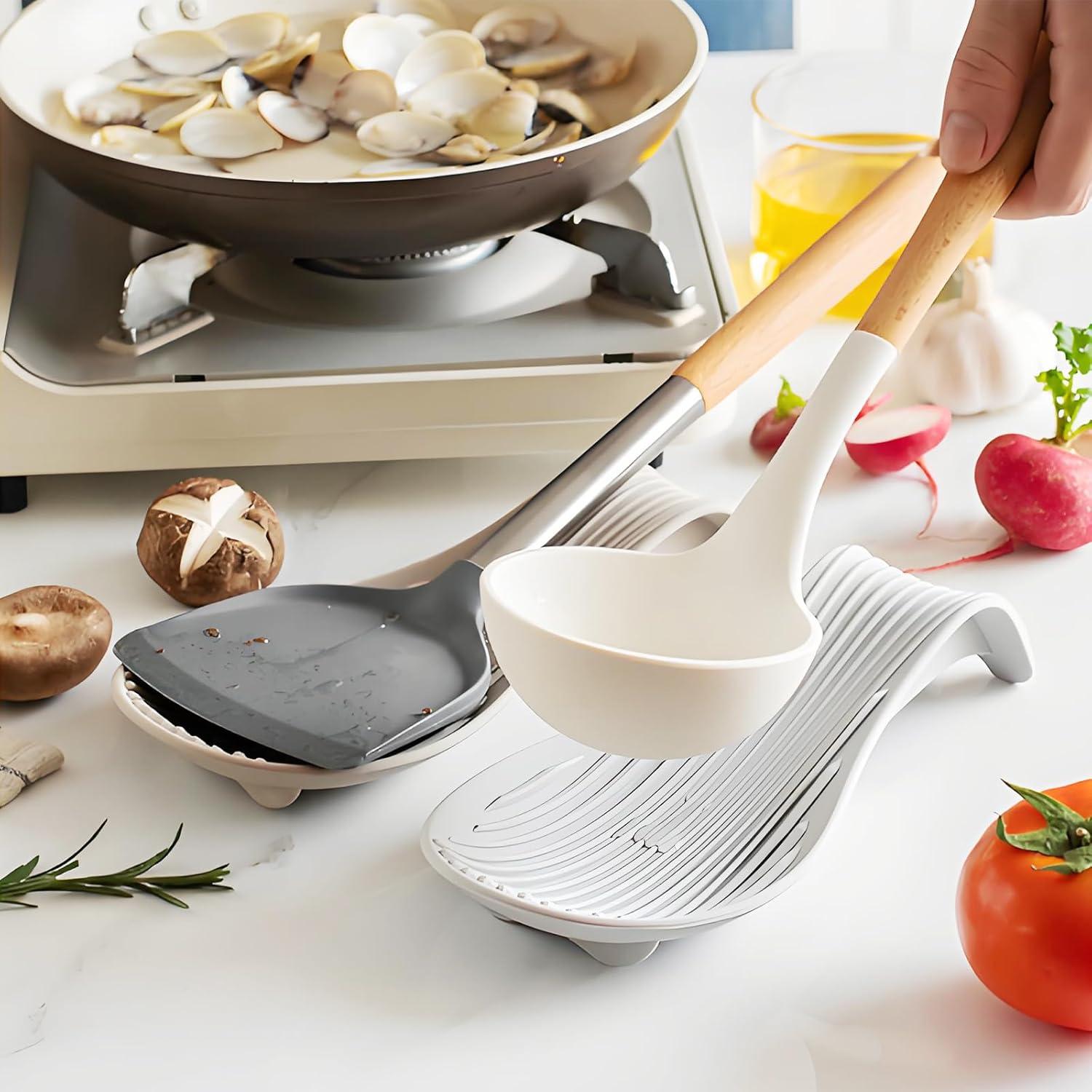 Soporte para Cucharas de Silicona LeafyLane 2PCS Resistente al Calor