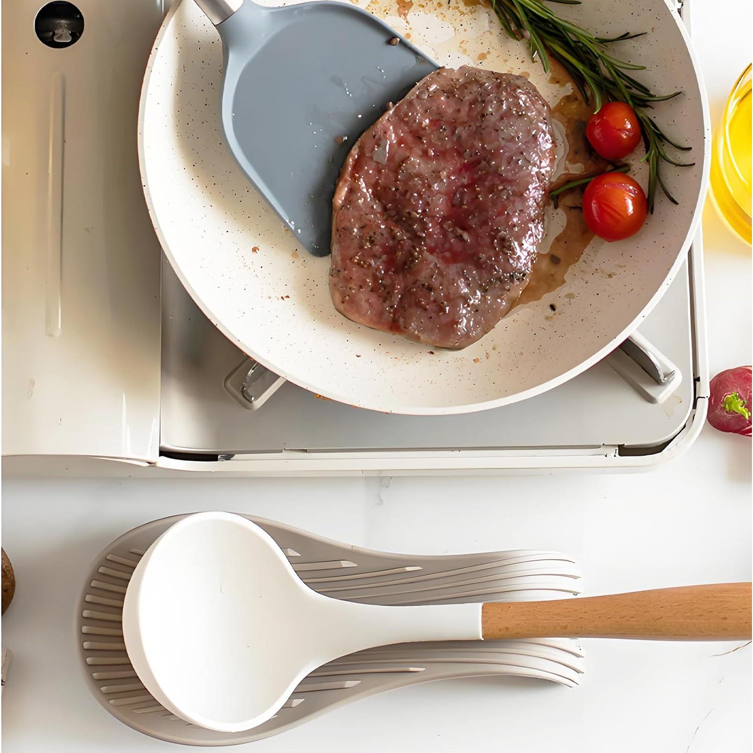 Soporte para Cucharas de Silicona LeafyLane 2PCS Resistente al Calor