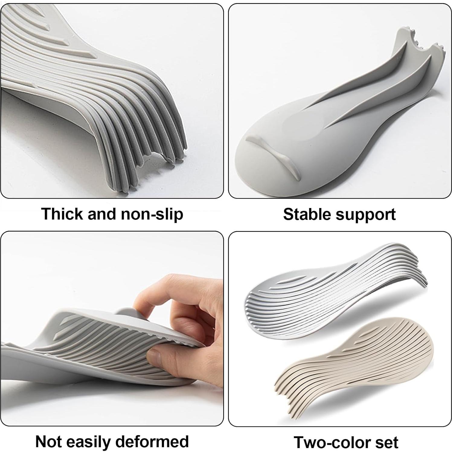 Soporte para Cucharas de Silicona LeafyLane 2PCS Resistente al Calor