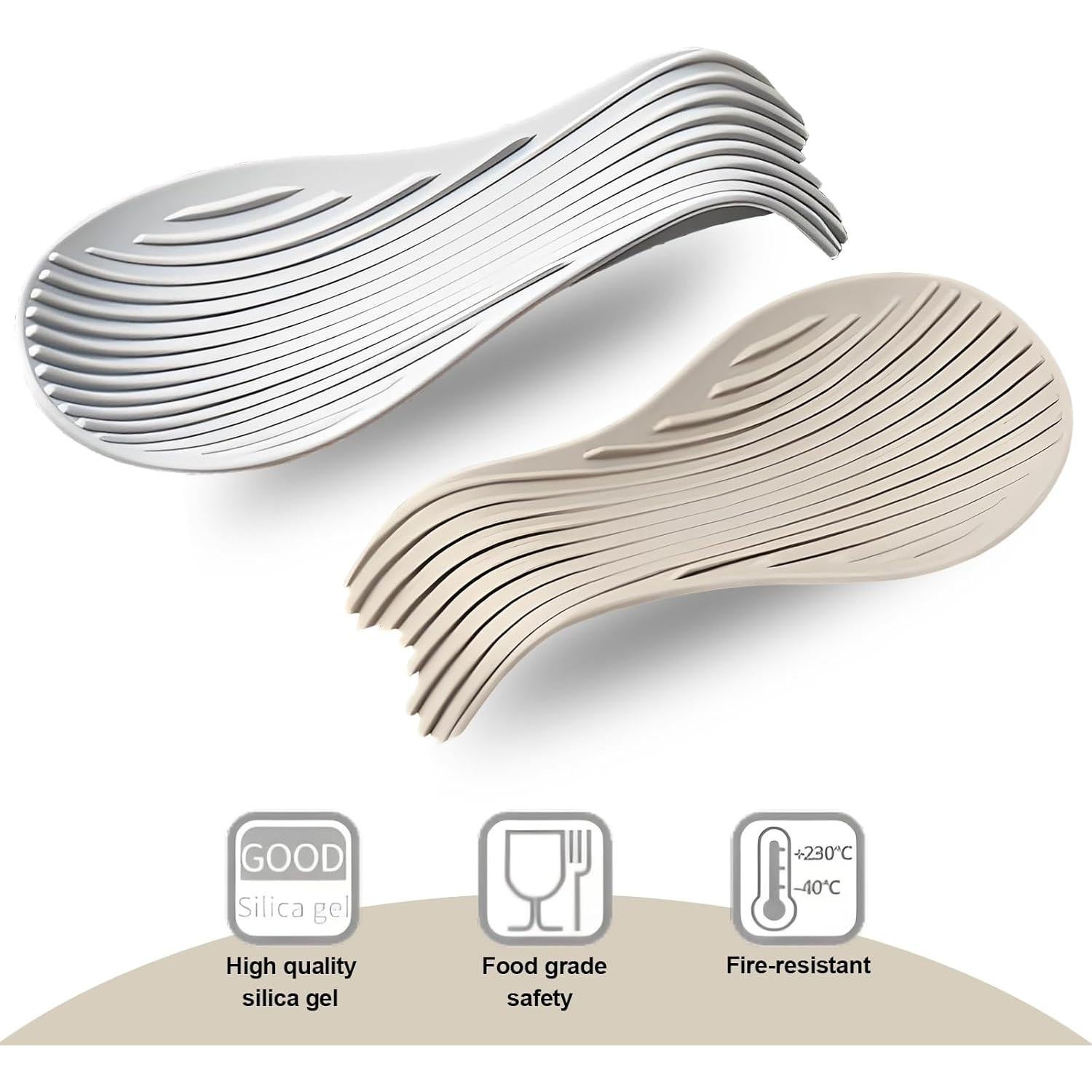 Soporte para Cucharas de Silicona LeafyLane 2PCS Resistente al Calor