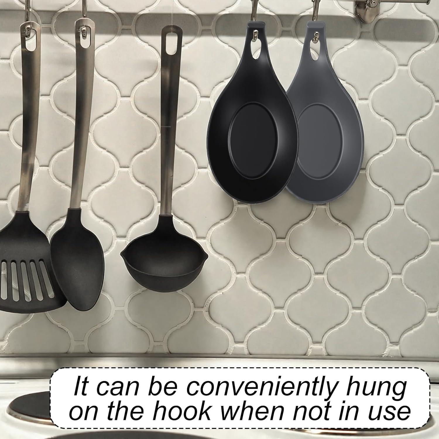 Juego de 4 Soportes de Silicona Guduling para Cucharas - Resistente al Calor