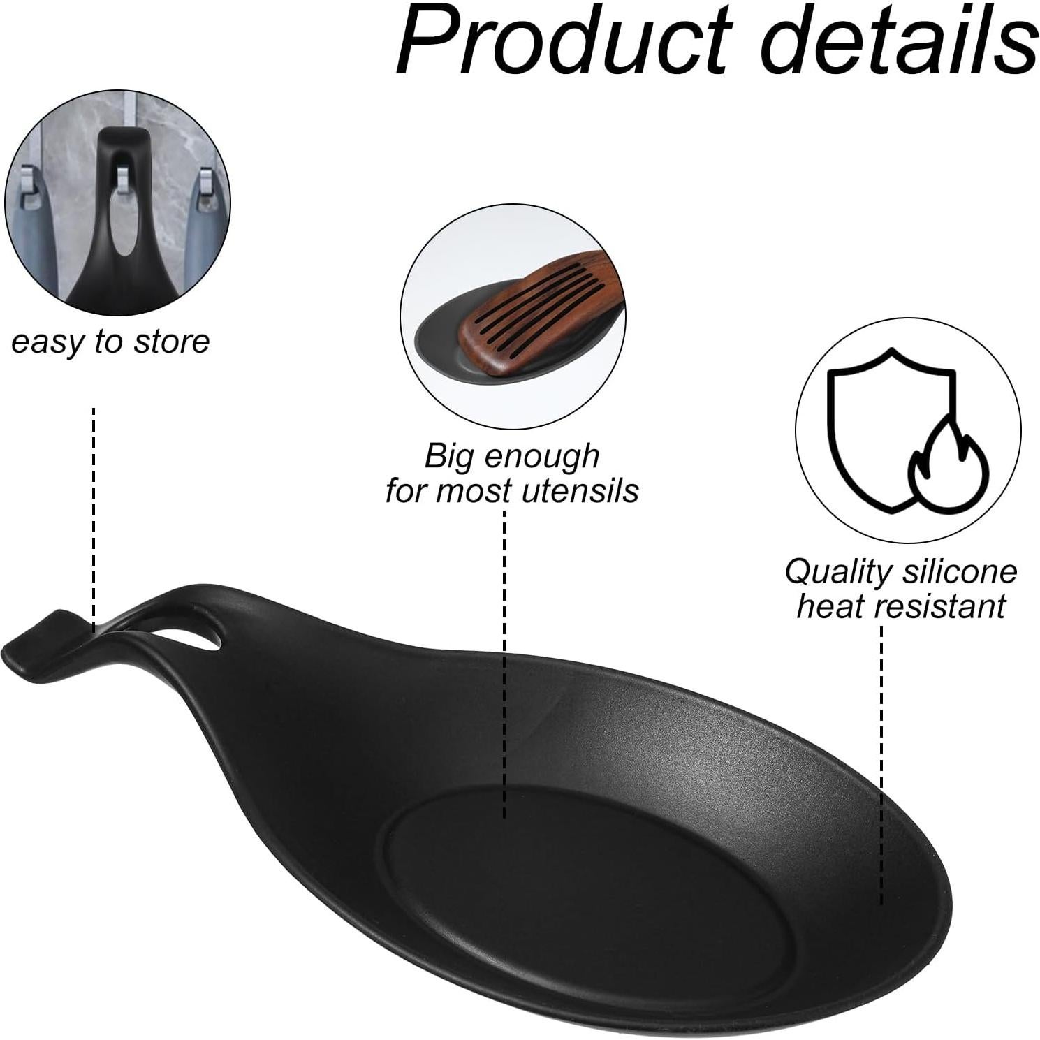 Juego de 4 Soportes de Silicona Guduling para Cucharas - Resistente al Calor
