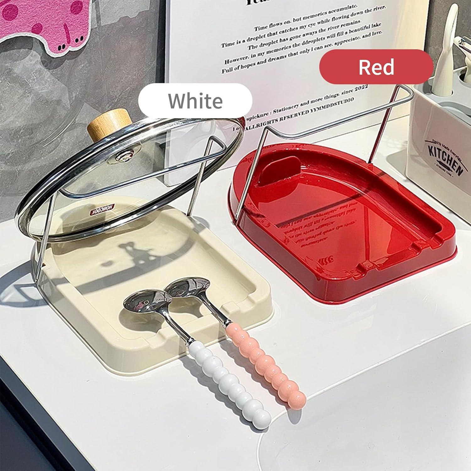 Soporte Plegable para Tapas y Utensilios Crixalot Rojo