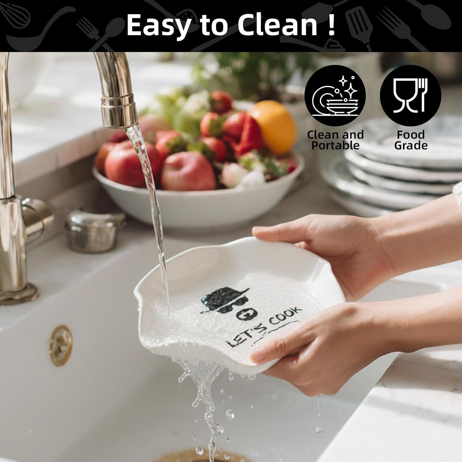 Soporte de Cuchara de Cerámica YROVWENQ 14.7 cm Resistente al Calor