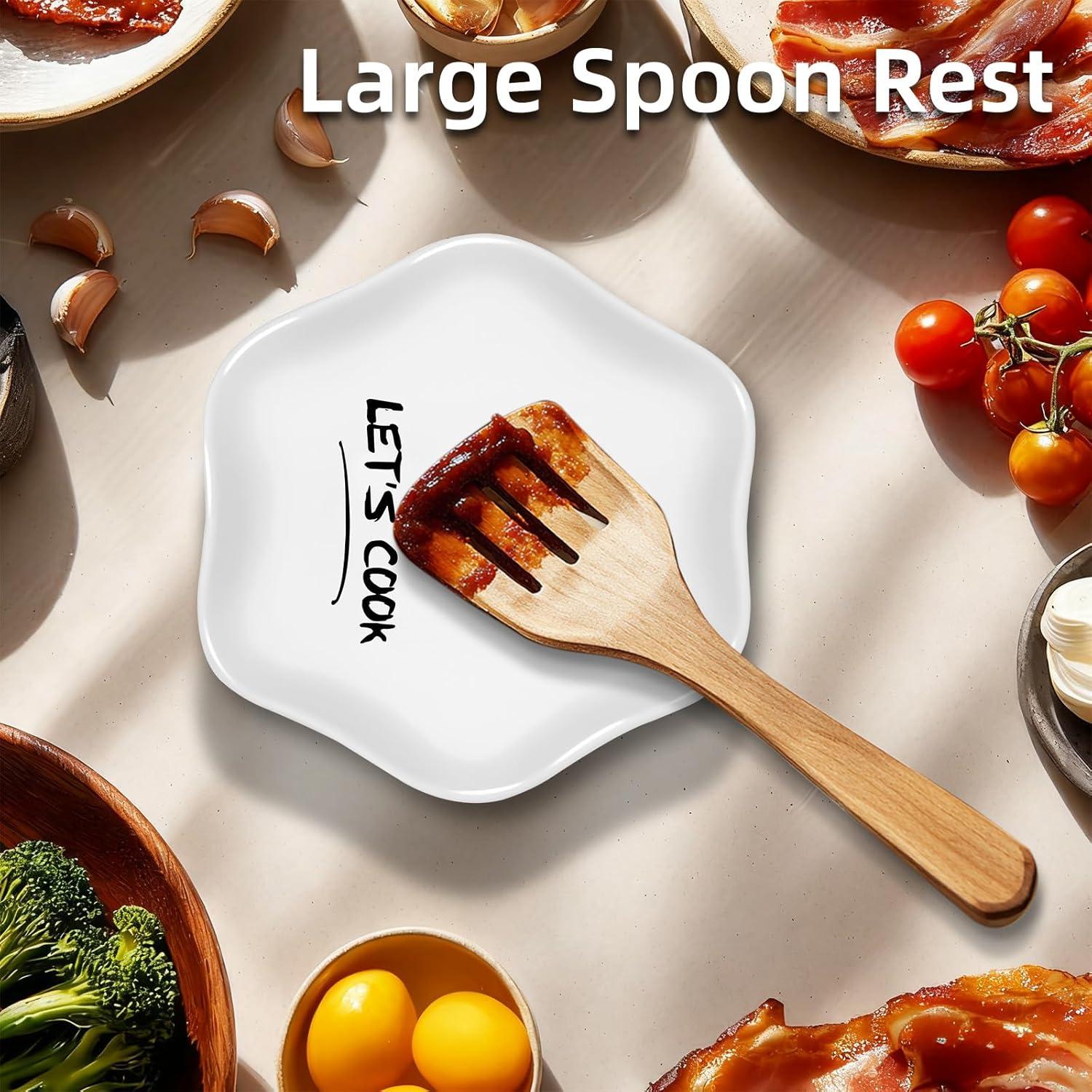 Soporte de Cuchara de Cerámica YROVWENQ 14.7 cm Resistente al Calor