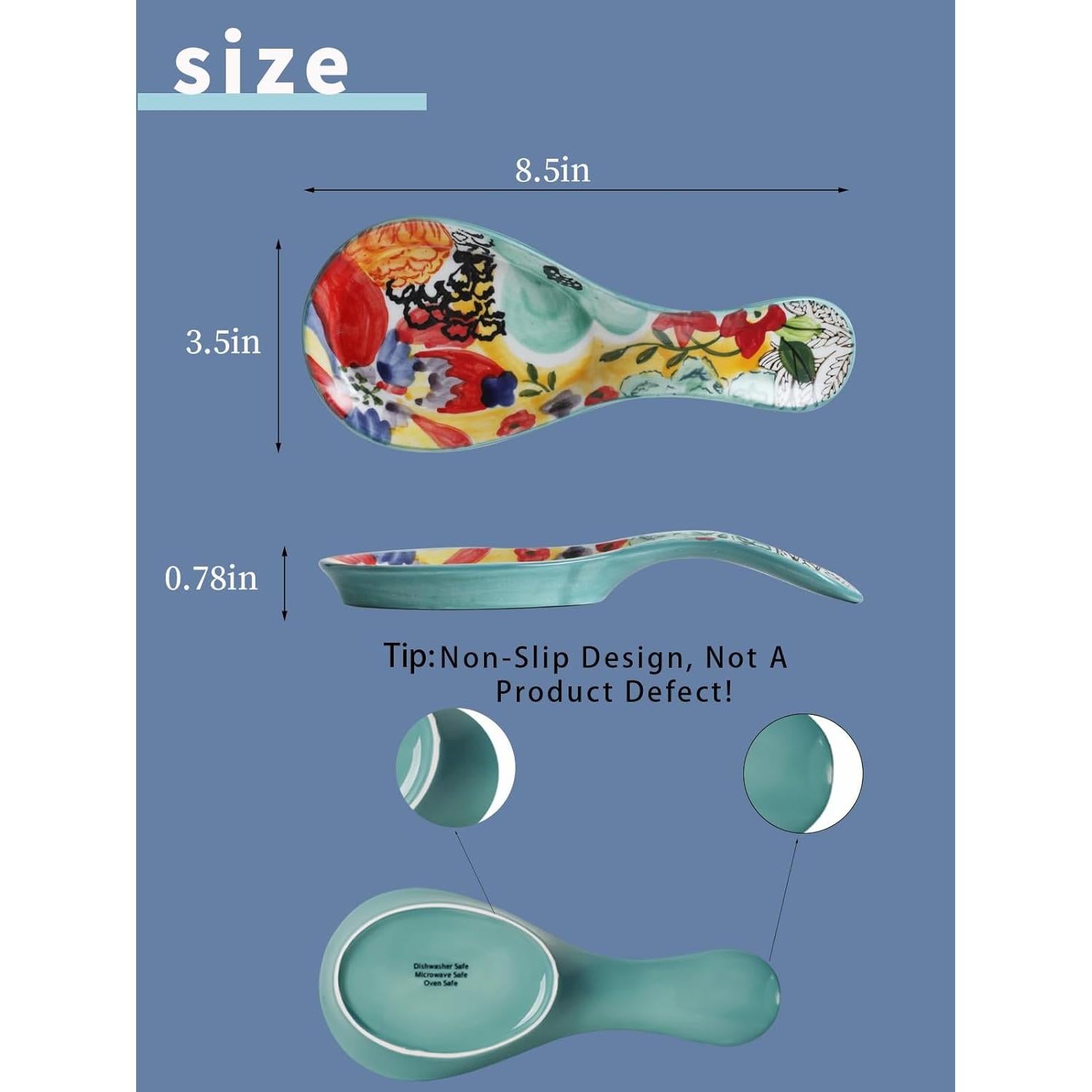 Reposaplatos de Cerámica Pintado a Mano GDCZ Grande Apto Lavavajillas