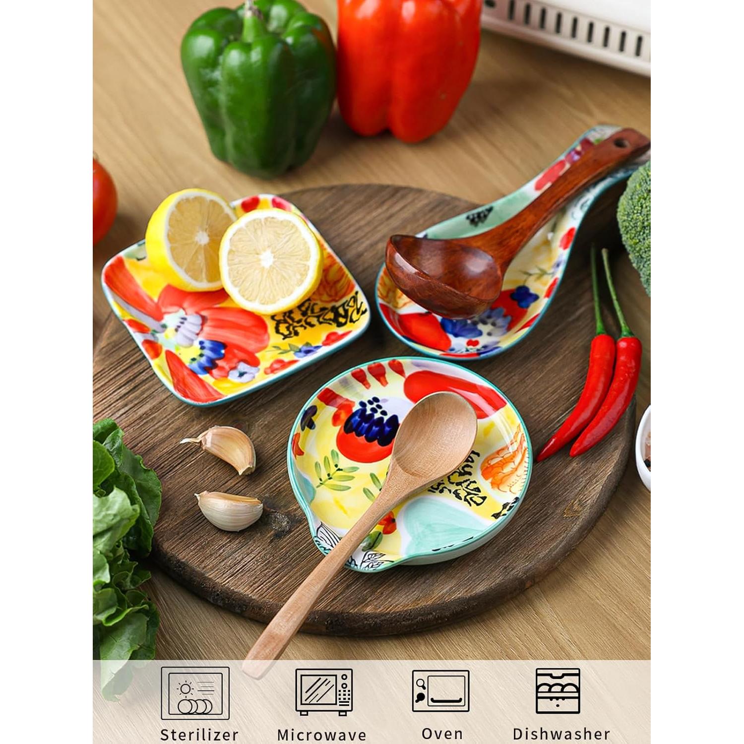 Reposaplatos de Cerámica Pintado a Mano GDCZ Grande Apto Lavavajillas