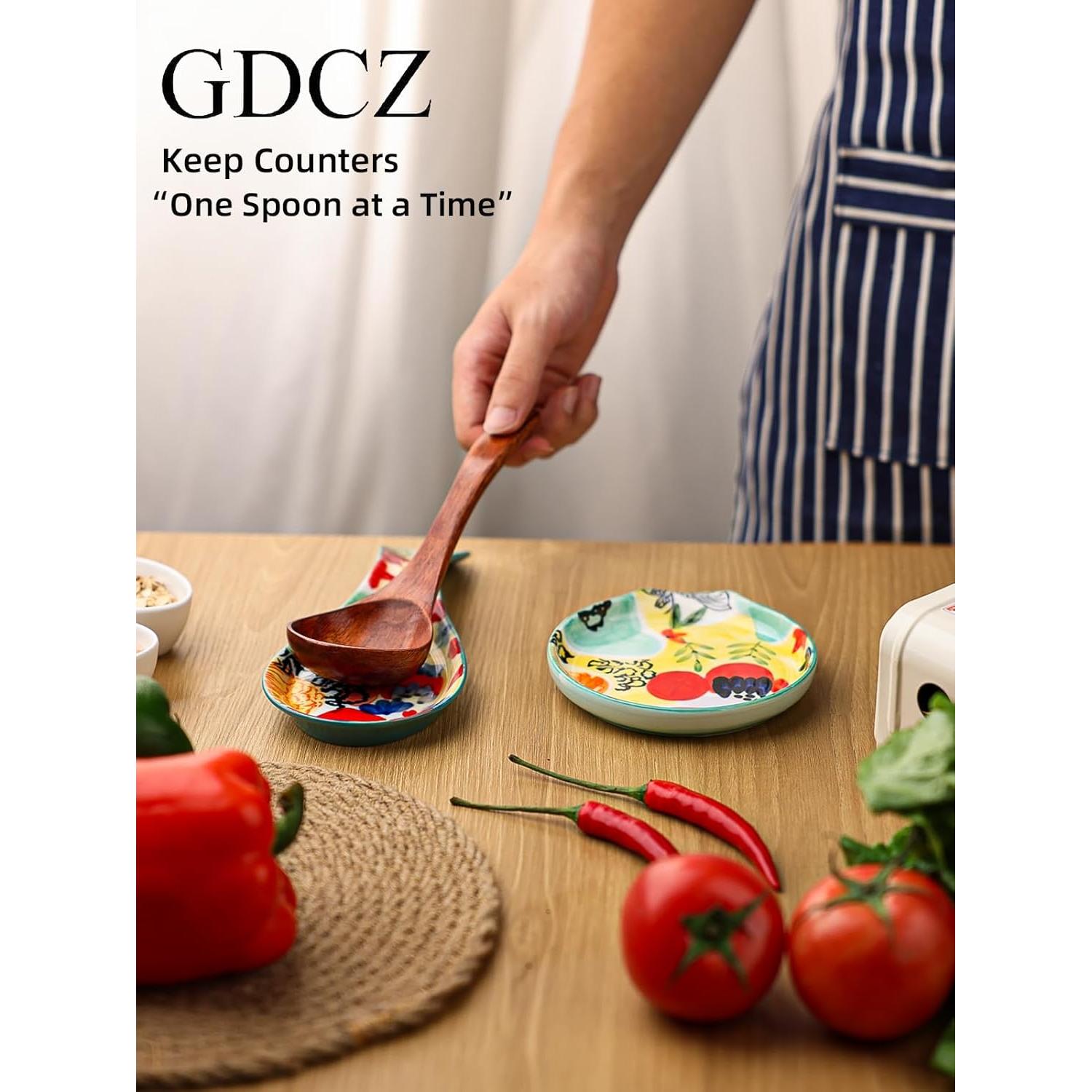 Reposaplatos de Cerámica Pintado a Mano GDCZ Grande Apto Lavavajillas