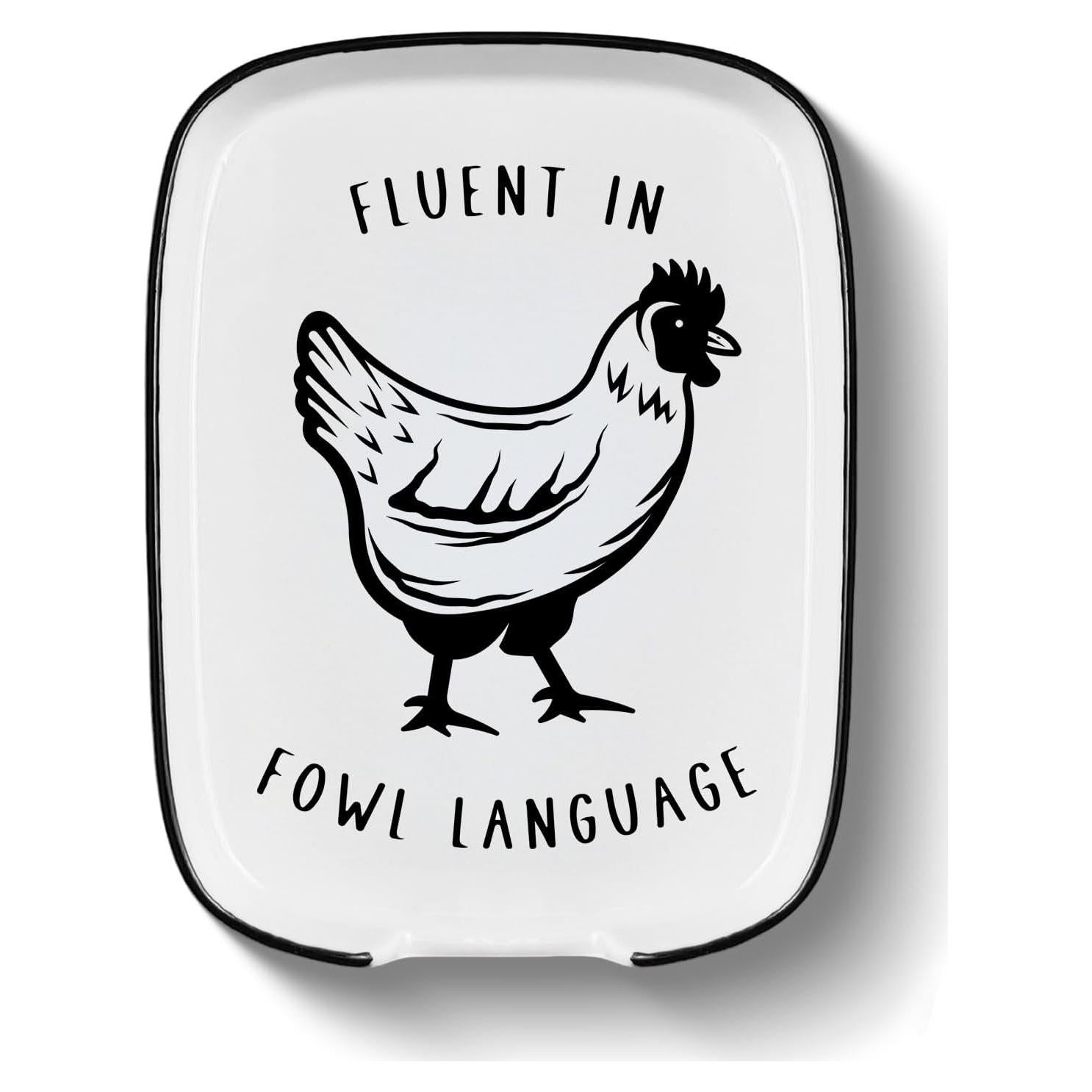 Reposa Cucharas de Cerámica MBRUH Gallo 29.21x12.7cm