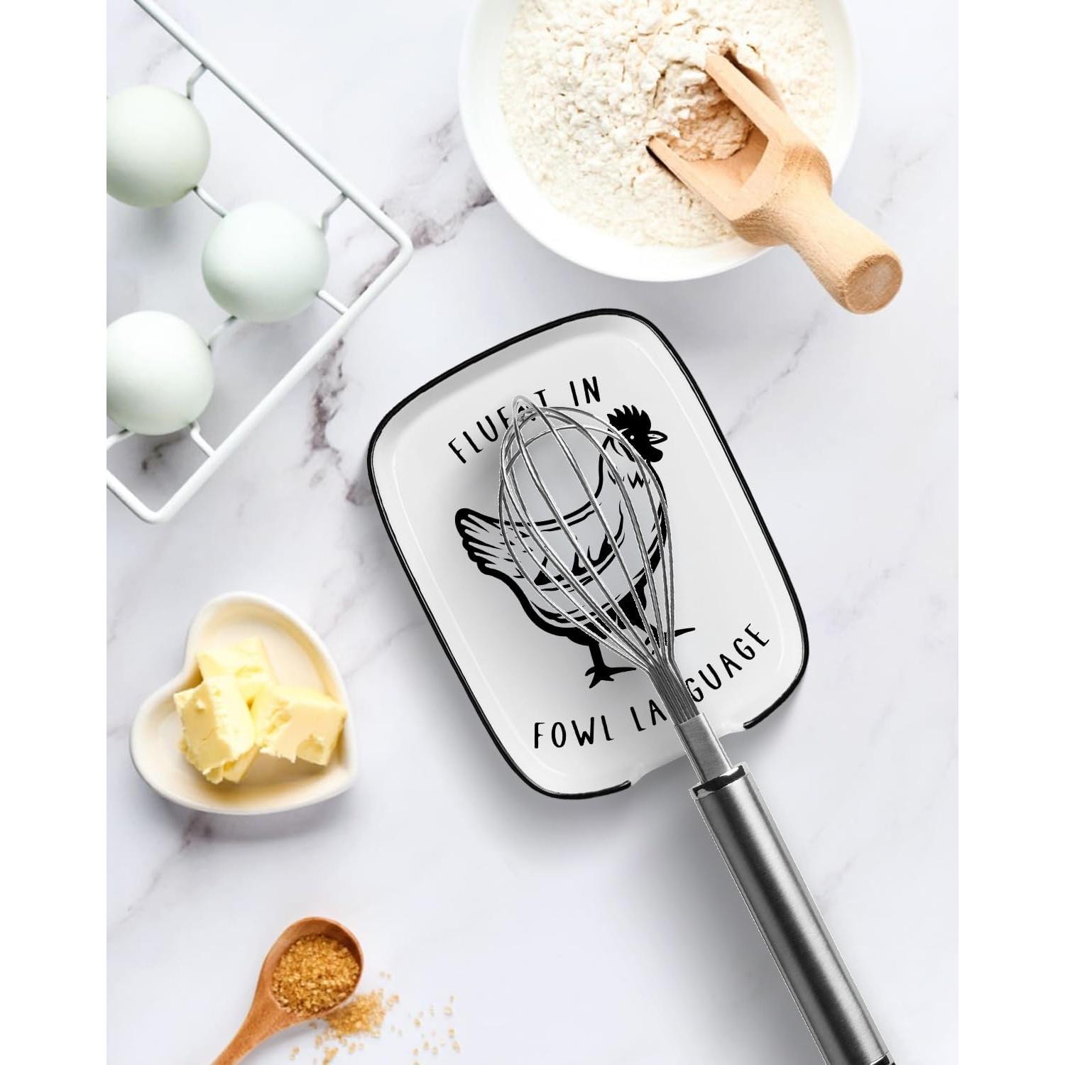 Reposa Cucharas de Cerámica MBRUH Gallo 29.21x12.7cm