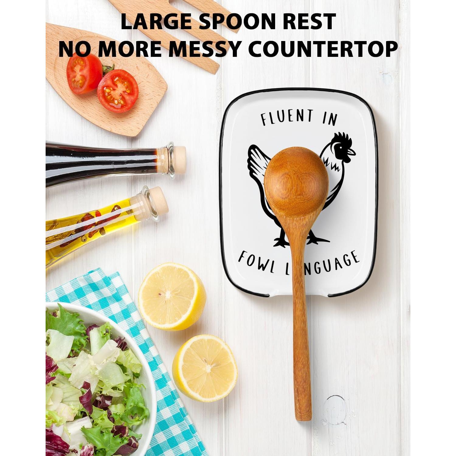 Reposa Cucharas de Cerámica MBRUH Gallo 29.21x12.7cm