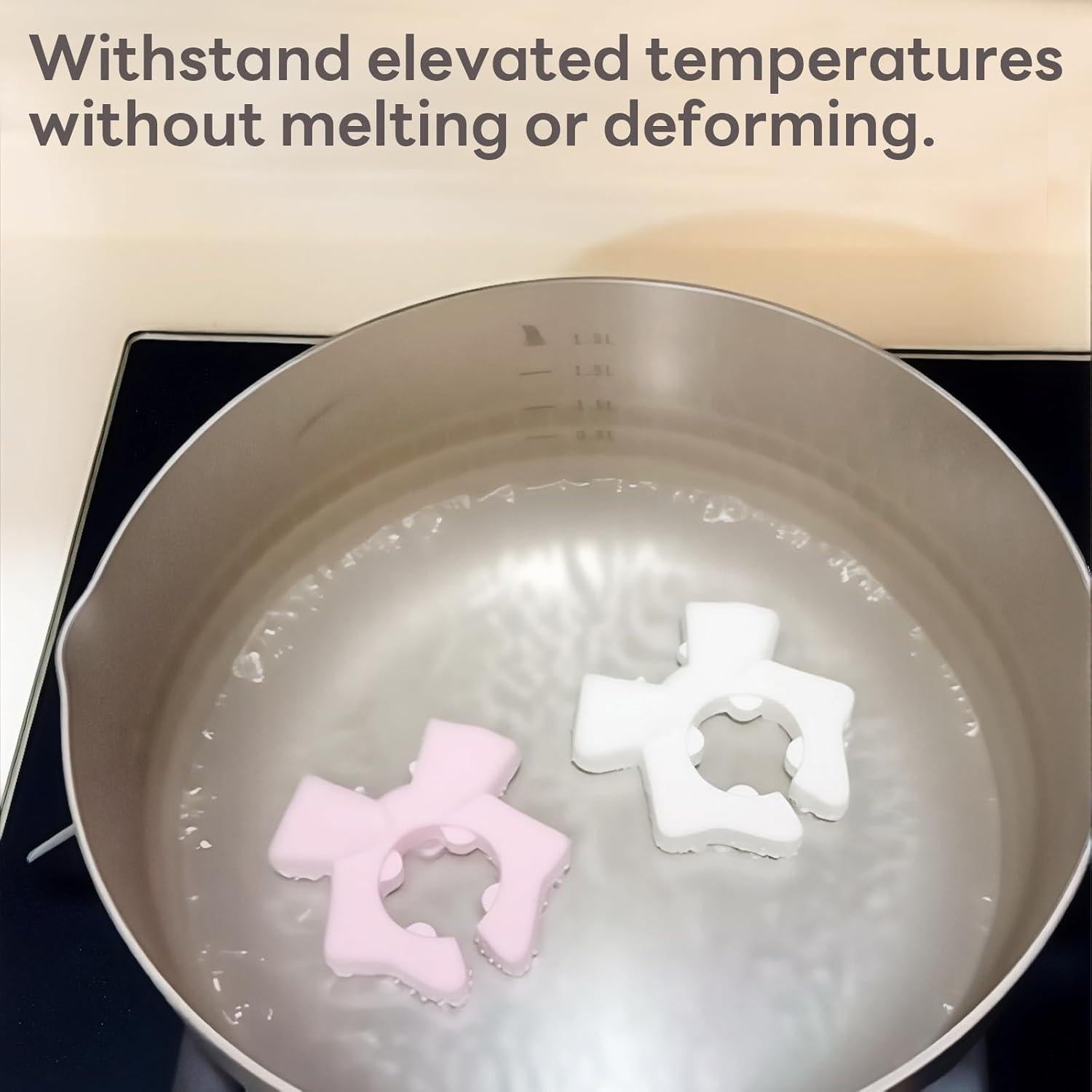 Soporte de Espátula de Silicona YSYL, Paquete de 2, Rosa y Beige