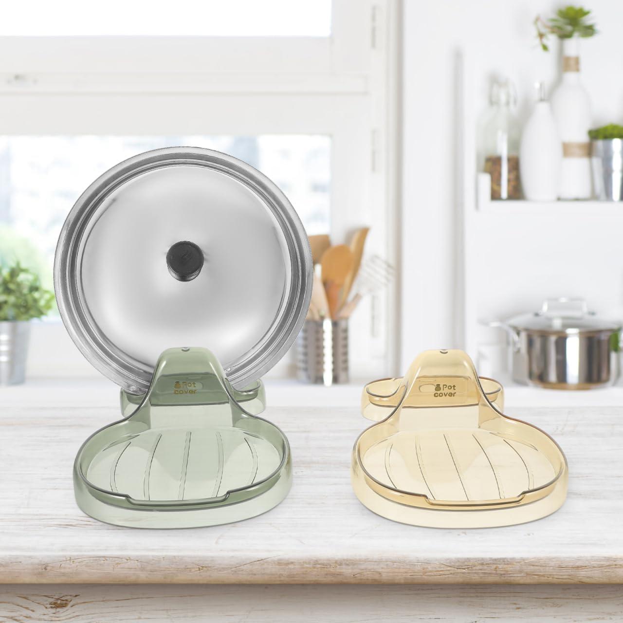 Soporte Multifuncional para Tapas de Olla Zerodeko 18.5x14cm Verde