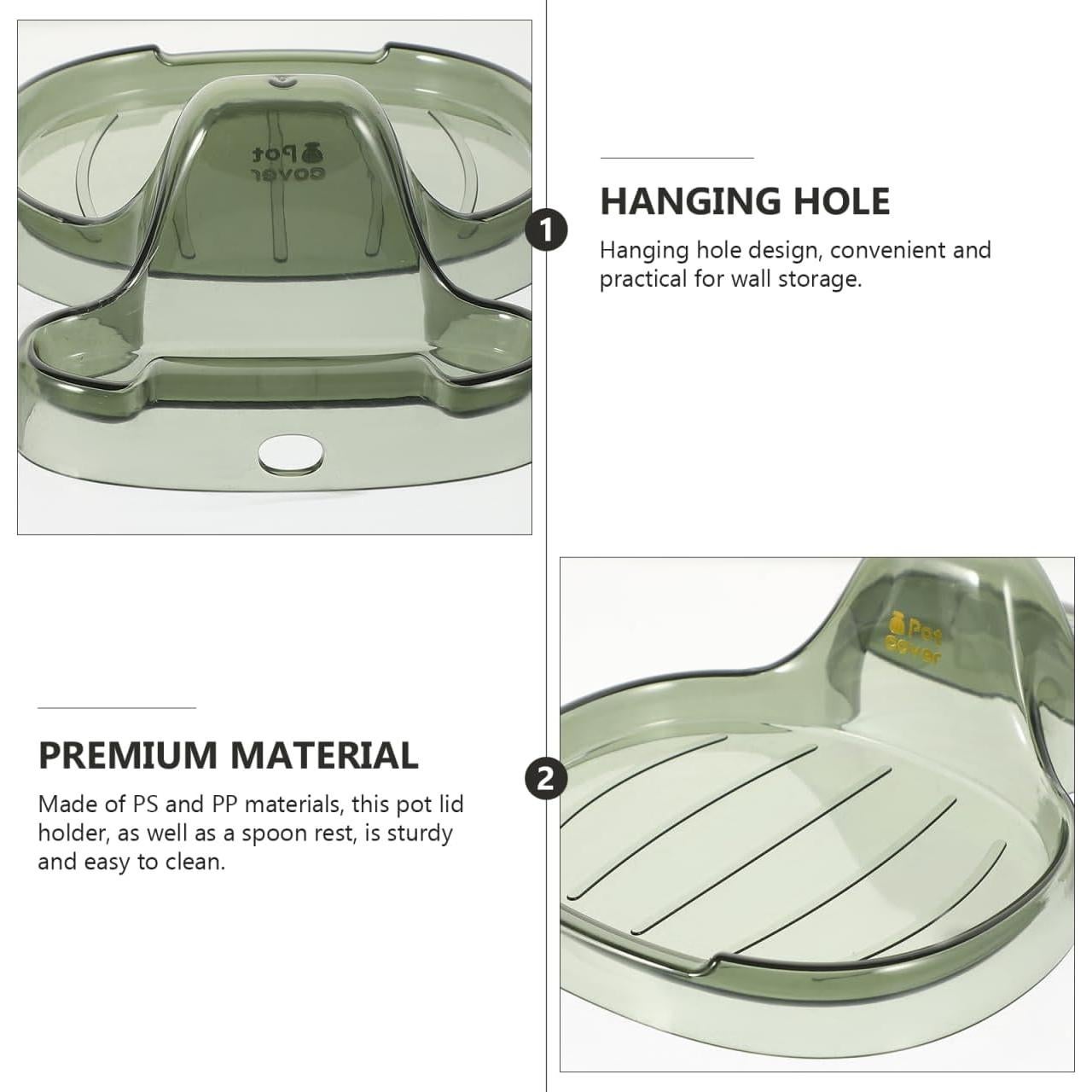 Soporte Multifuncional para Tapas de Olla Zerodeko 18.5x14cm Verde