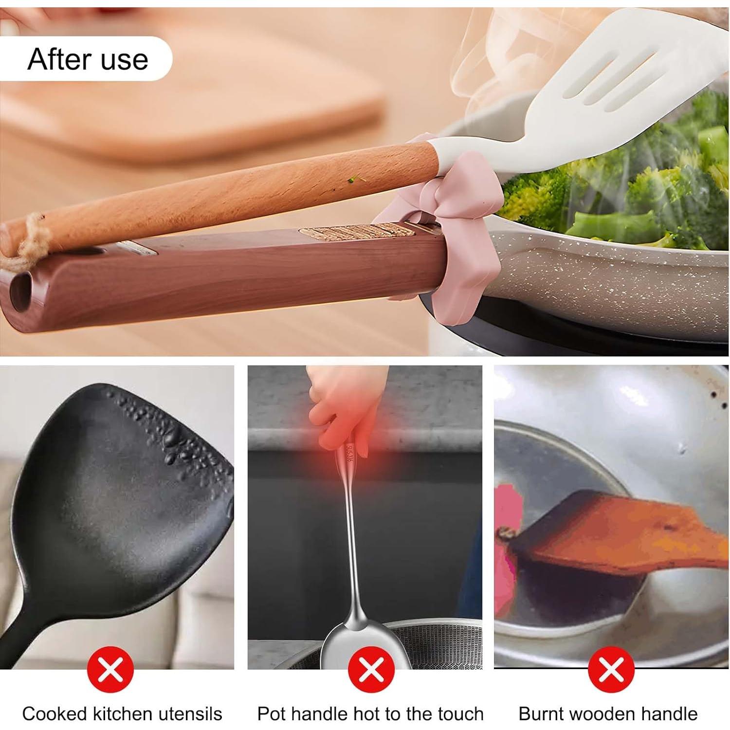 Soporte para Cuchara y Espátula Silicona Dexprosy 2 Piezas