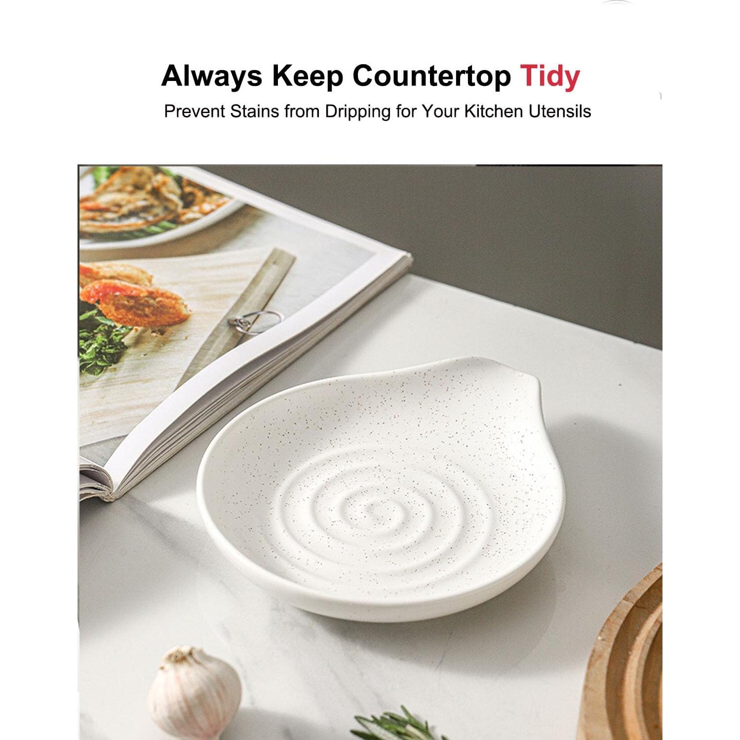 Soporte para Cucharas de Cerámica TooWoom 12.7 cm Blanco