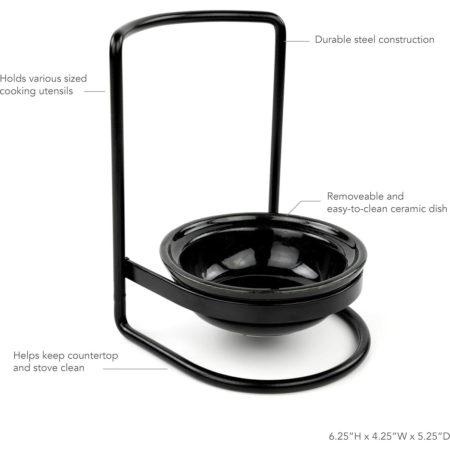 Juego de 6 Posavasos Flexibles Spectrum Finley Negro