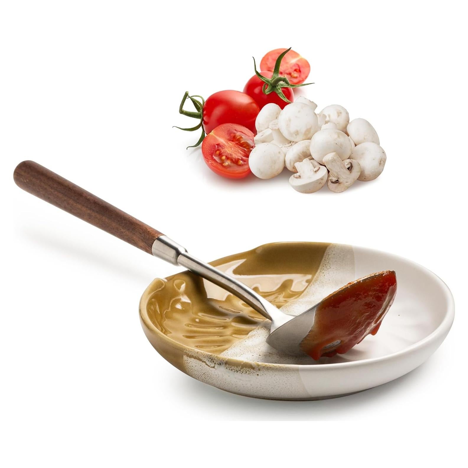 Soporte de Cuchara de Cerámica Miamolo 13.5cm Marrón Gradiente