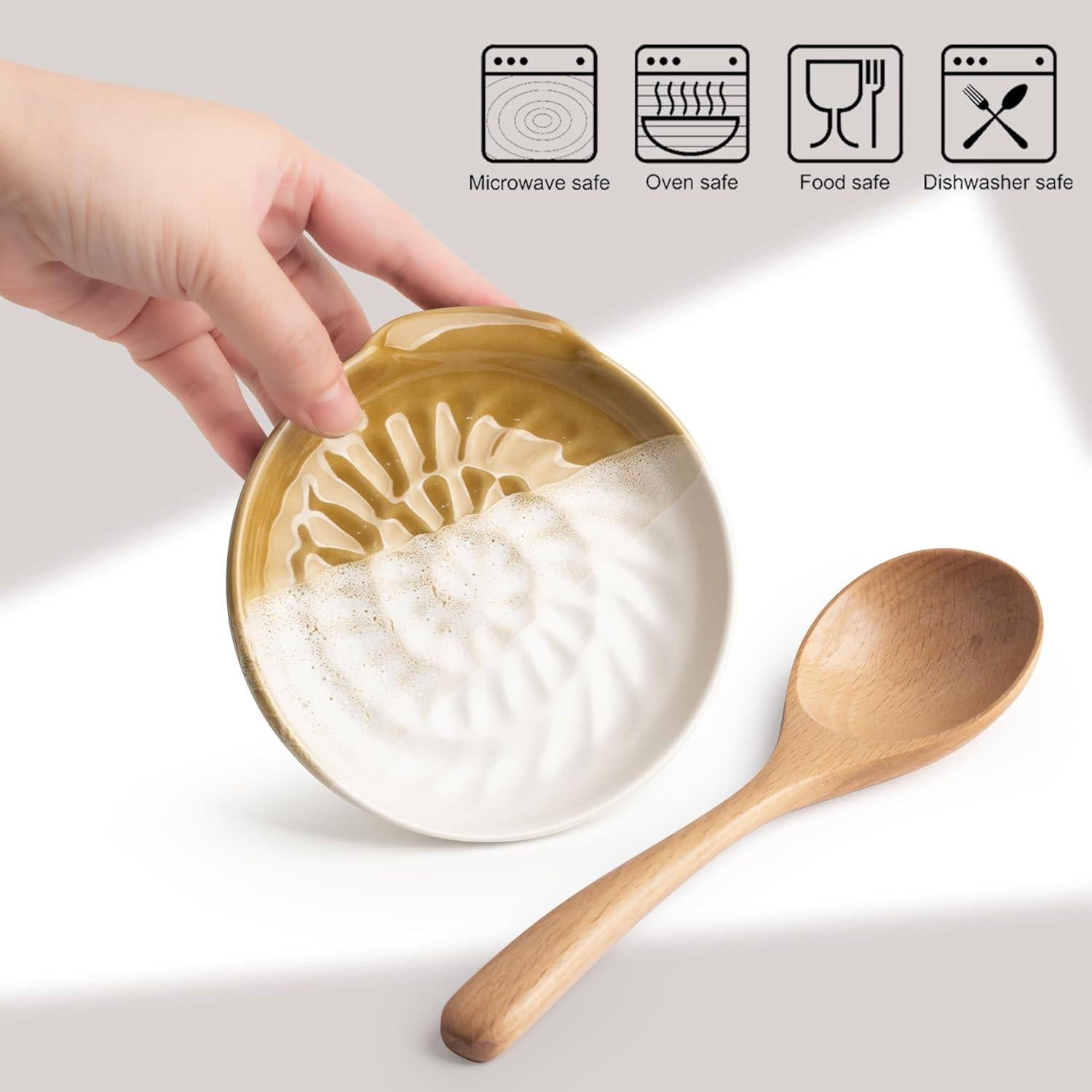 Soporte de Cuchara de Cerámica Miamolo 13.5cm Marrón Gradiente