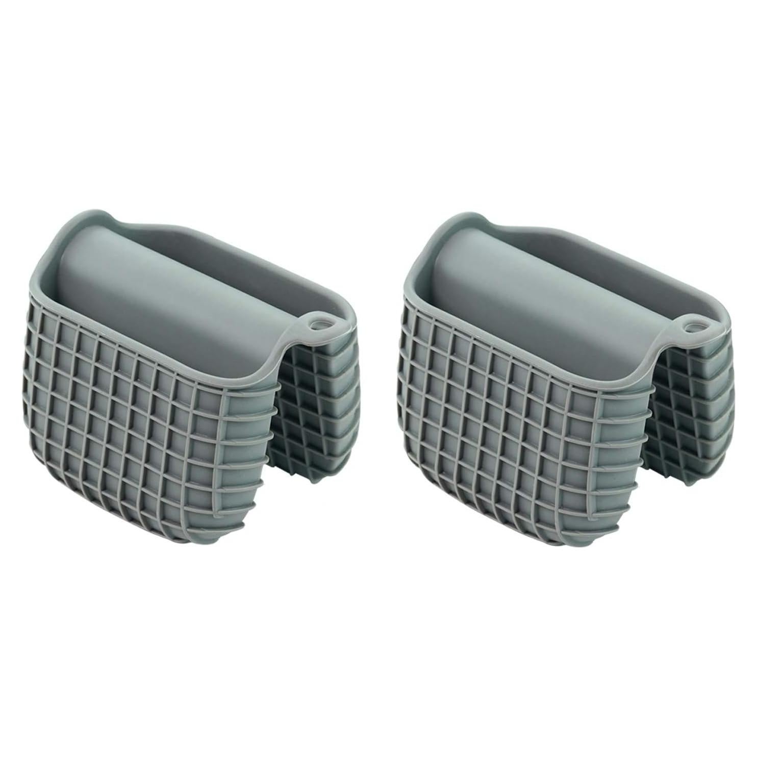 Juego de Manoplas de Silicona Kalopro para Horno - Gris Cuadrado