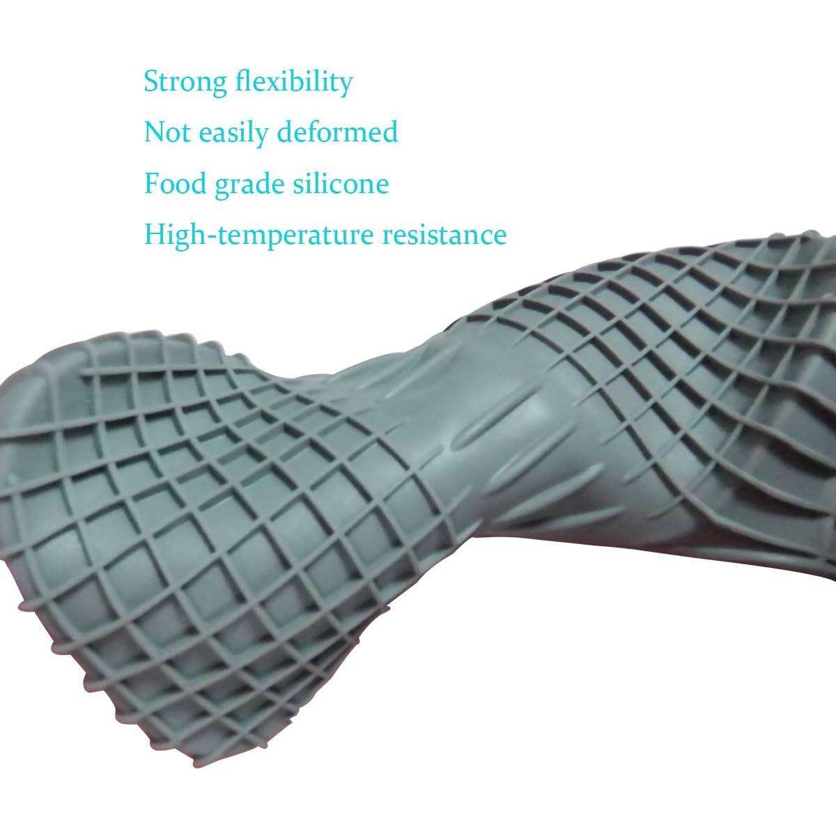 Juego de Manoplas de Silicona Kalopro para Horno - Gris Cuadrado