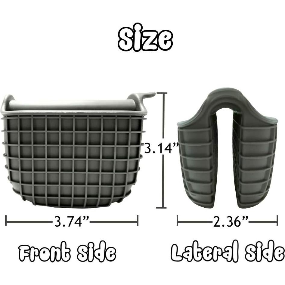 Juego de Manoplas de Silicona Kalopro para Horno - Gris Cuadrado